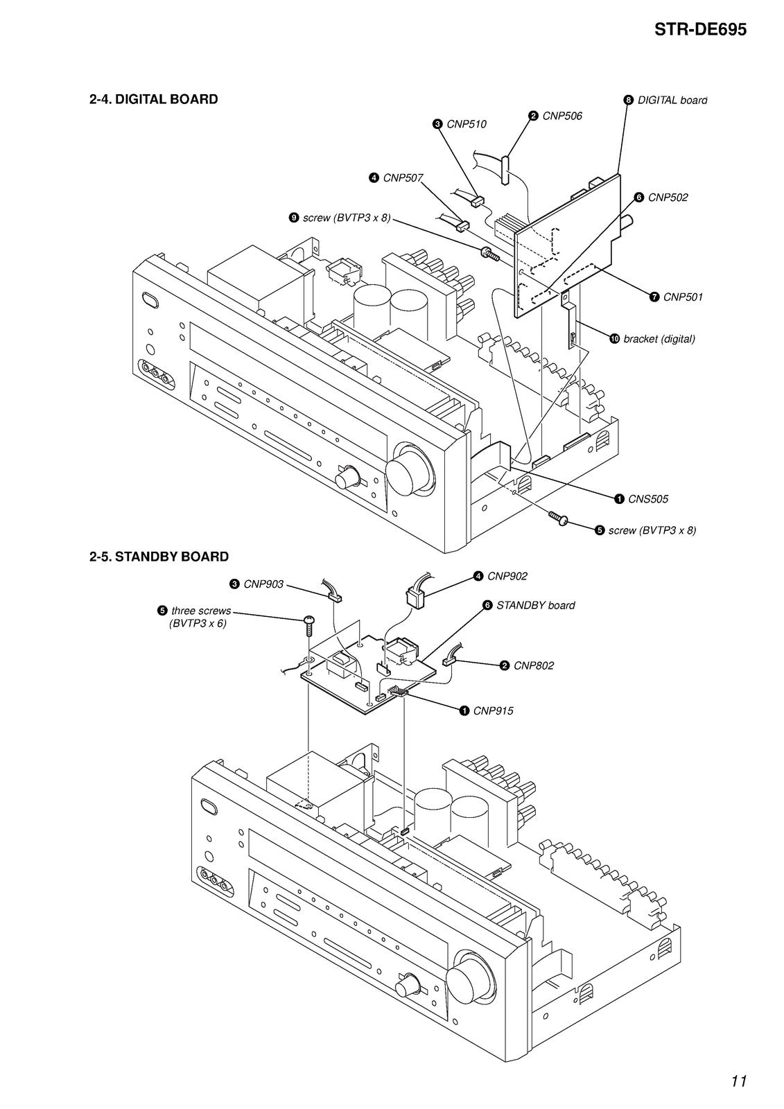 SONY STR-DE695 FM Stereo FM-AM Receiver Service Manual, BOUND, COVERS, FOLDOUTS