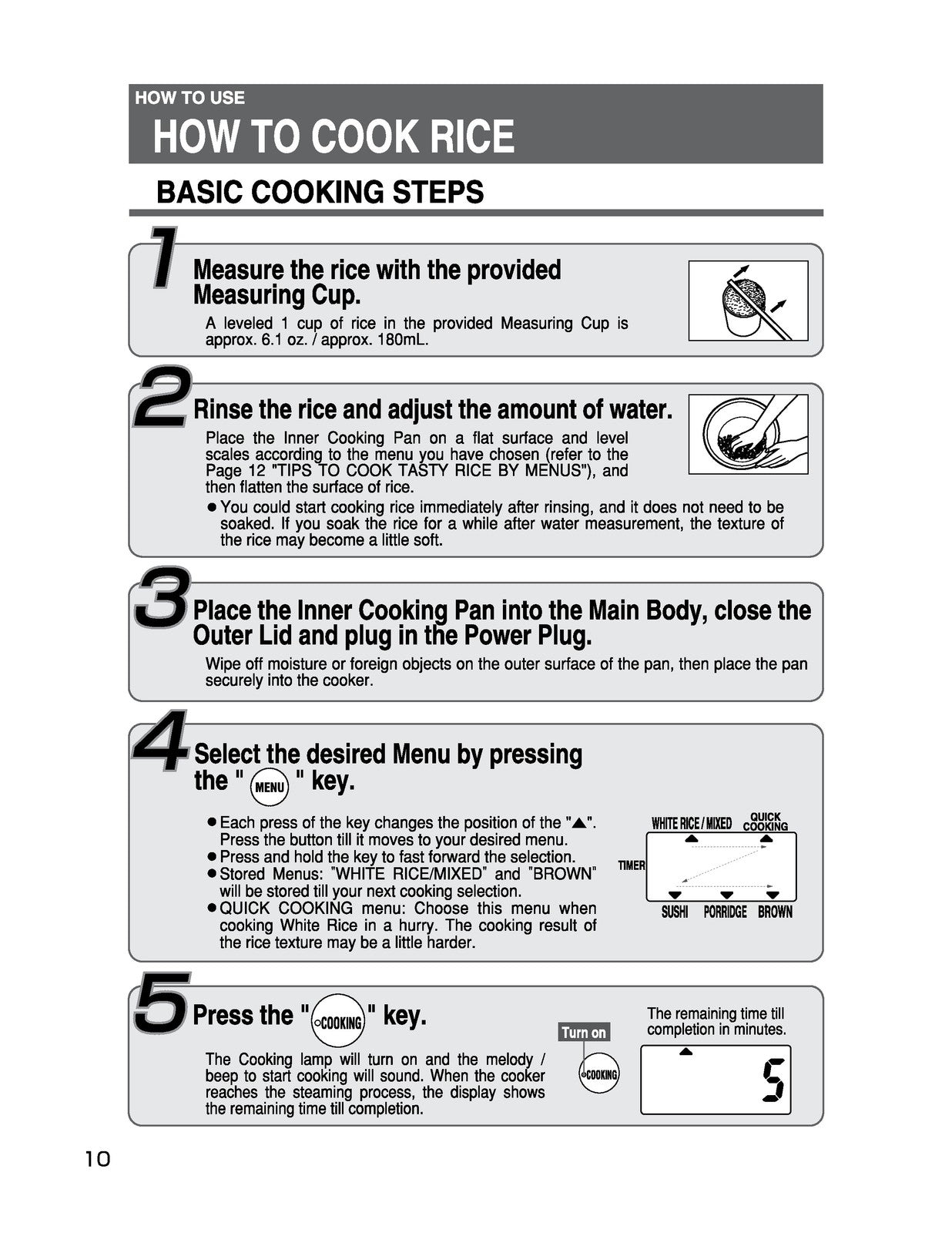 ZOJIRUSHI NS-LAC05 Micom Rice Cooker  Warmer Operating Instructions Manual