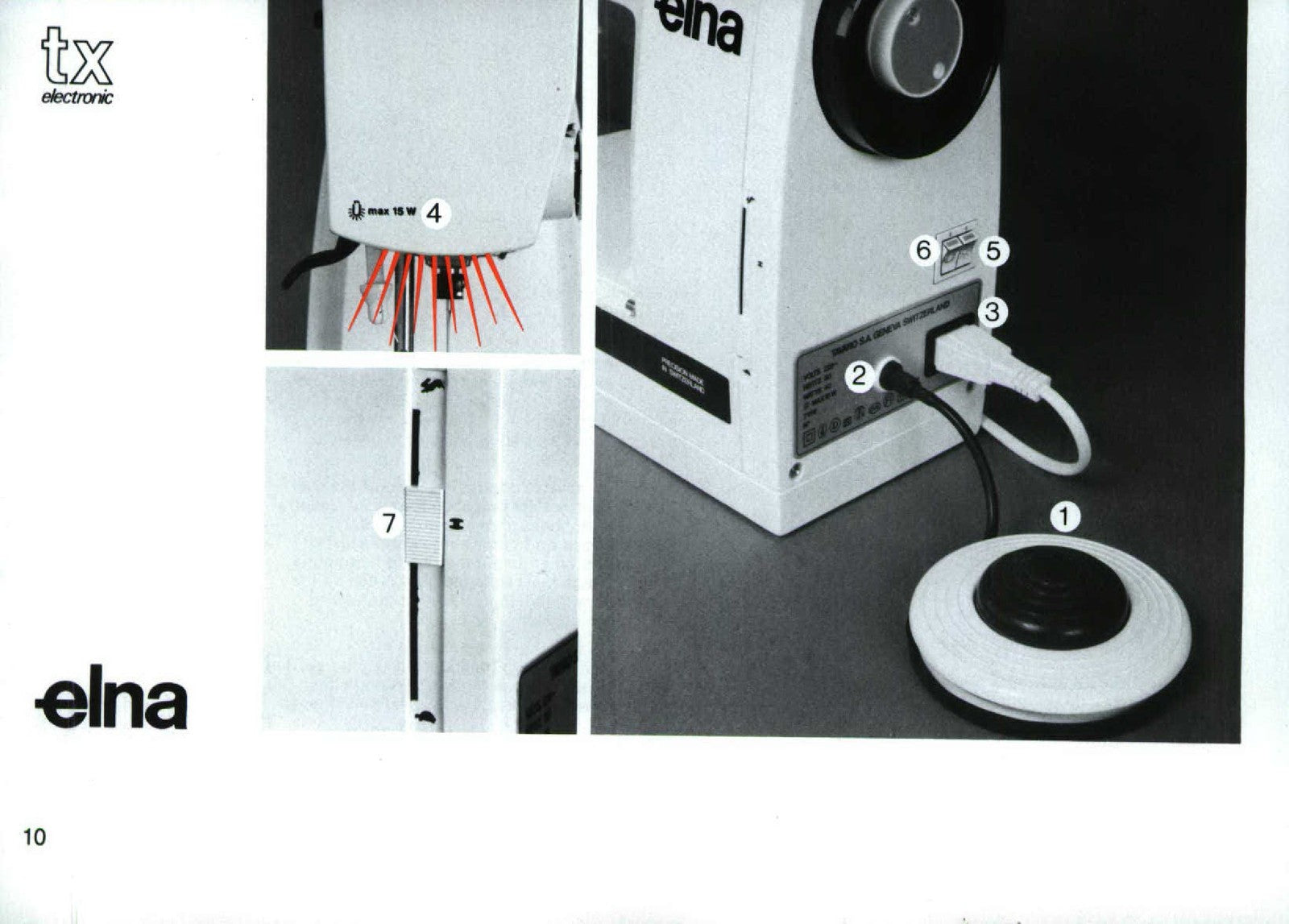 ELNA TX Electronic Sewing Machine Instruction Manual - WIRE BOUND - TOUGH COVERS