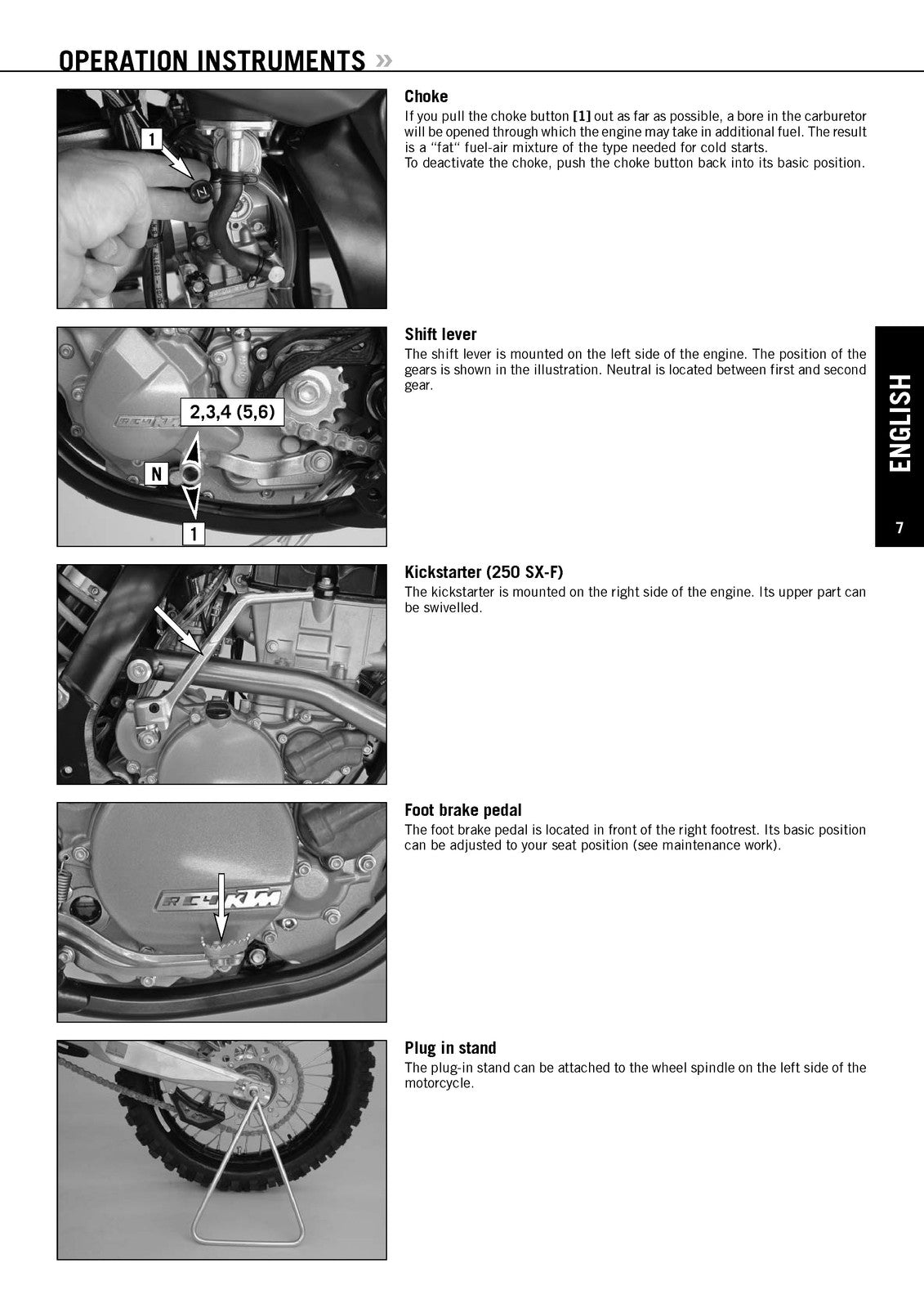 KTM 250 SX-F 450 SX-F Owners Manual 2007 - STEEL WIRE BOUND - PROTECTIVE COVERS