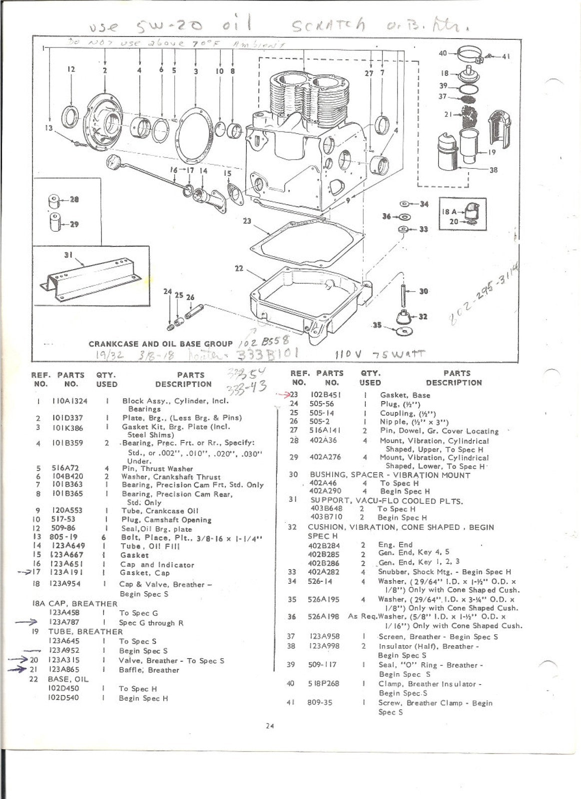 ONAN JB Series Genset Operators And Parts Manual - WIRE BOUND - TOUGH COVERS