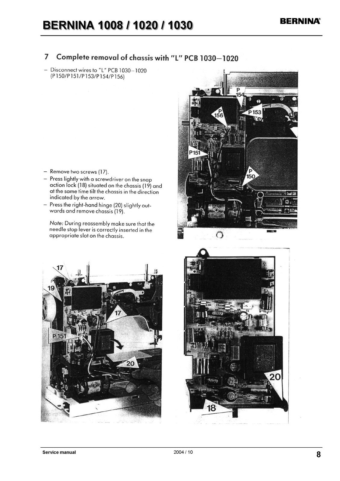 BERNINA 1008 1020 1030 Service & Operators Manual BUNDLE - WIRE BOUND - COVERS