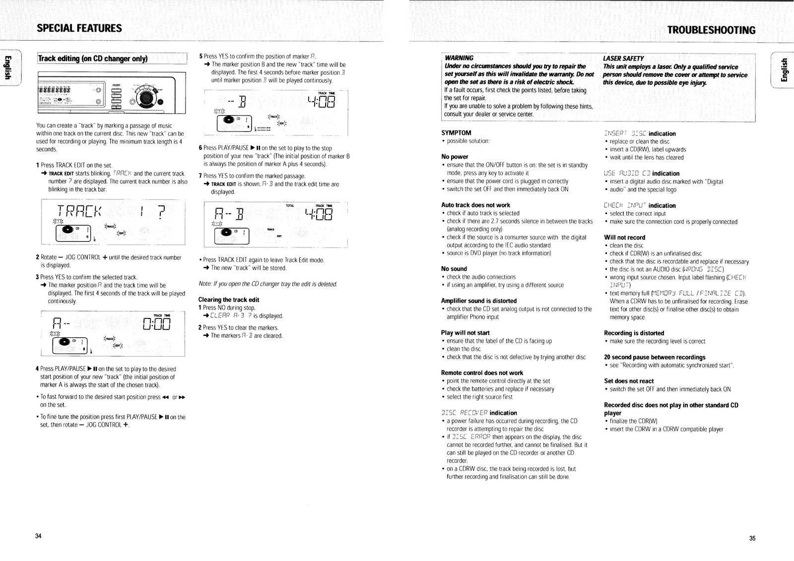 TASCAM DR4160 Compact Disc Recorder User Guide Manual - WIRE BOUND - COVERS