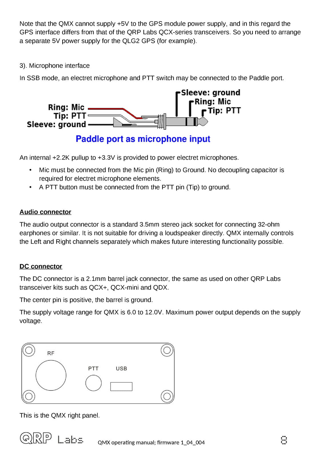 QRP LABS QMX Operating Manual fw 1-04-004 7-23-2026 - WIRE BOUND - TOUGH COVERS