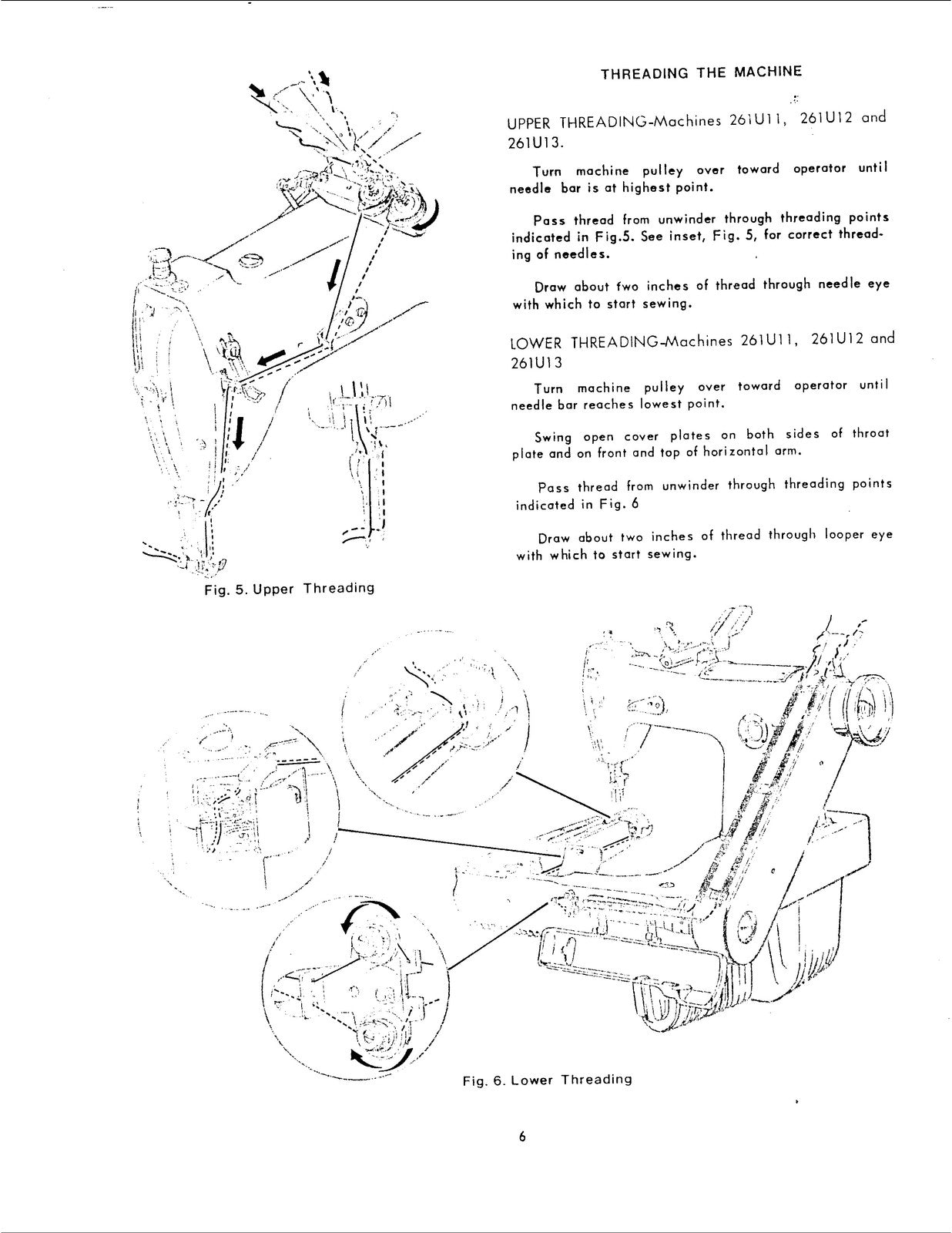 SINGER 261U Sewing Machine Service Manual - STEEL WIRE BOUND - PROTECTIVE COVERS
