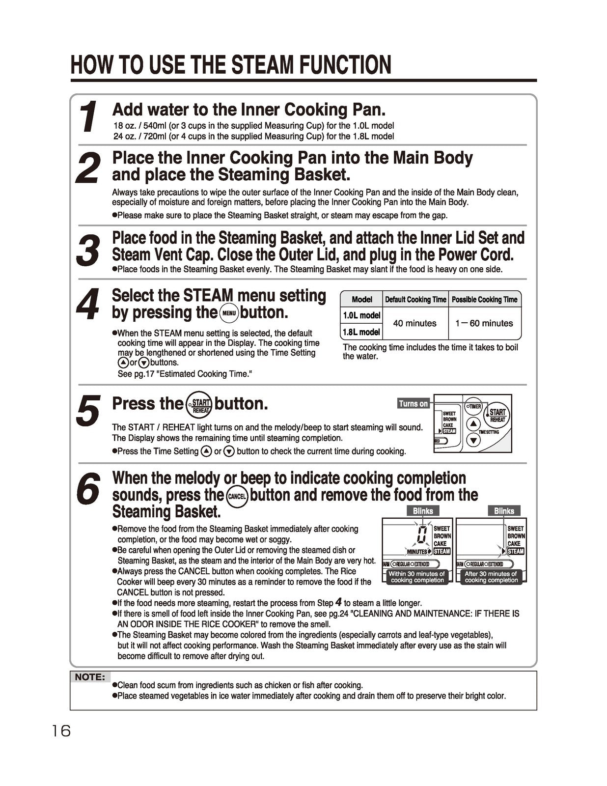 ZOJIRUSHI NS-TSC10 18 Micom Rice Cooker  Operating Instructions Manual - BOUND