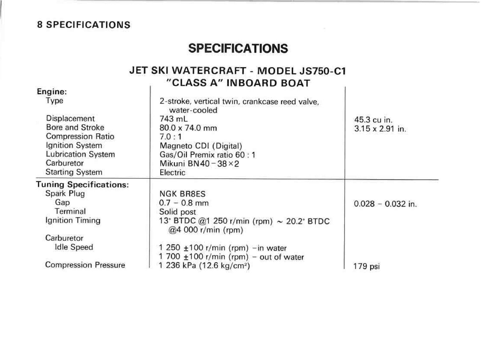 KAWASAKI 750 SXi Pro Watercraft Owners Manual - STEEL WIRE BOUND - TOUGH COVERS