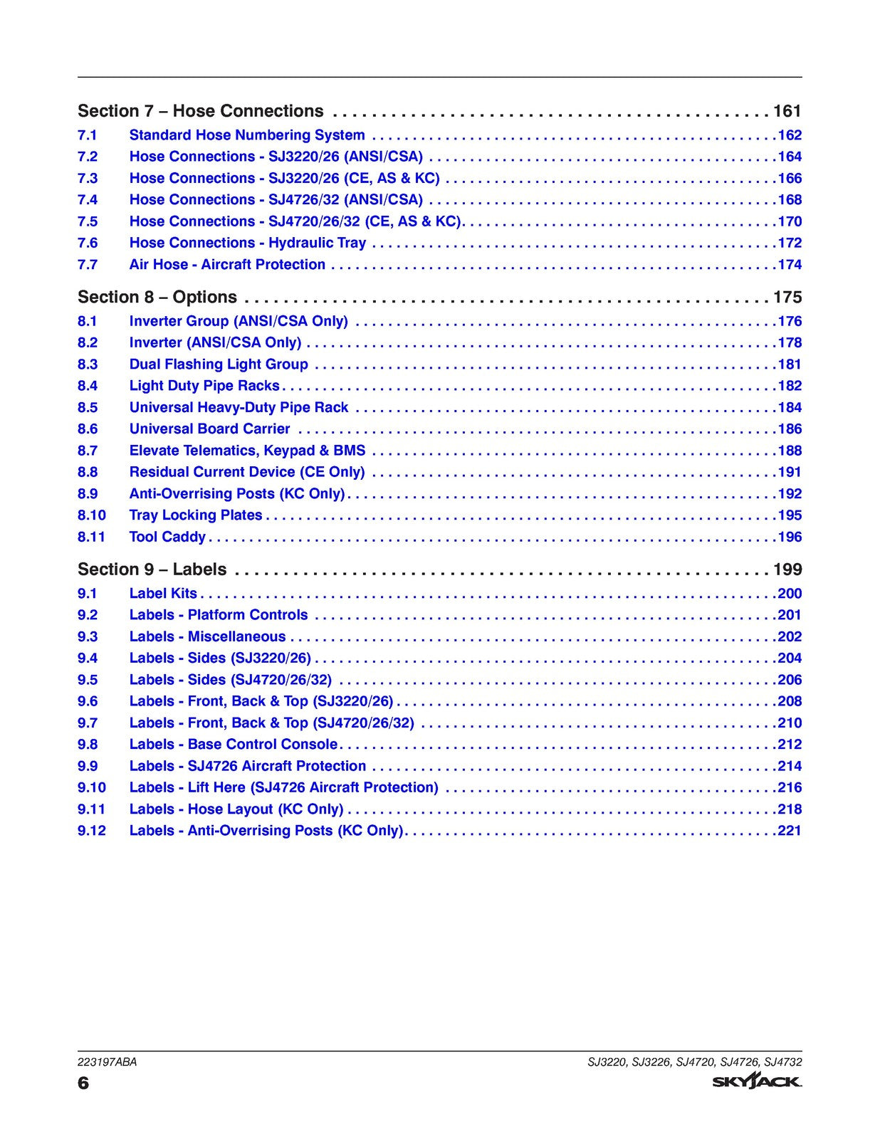 SKYJACK SJ3220 SJ3226 SJ4720 SJ4726 SJ4732 Scissor Lift Parts Manual 2020