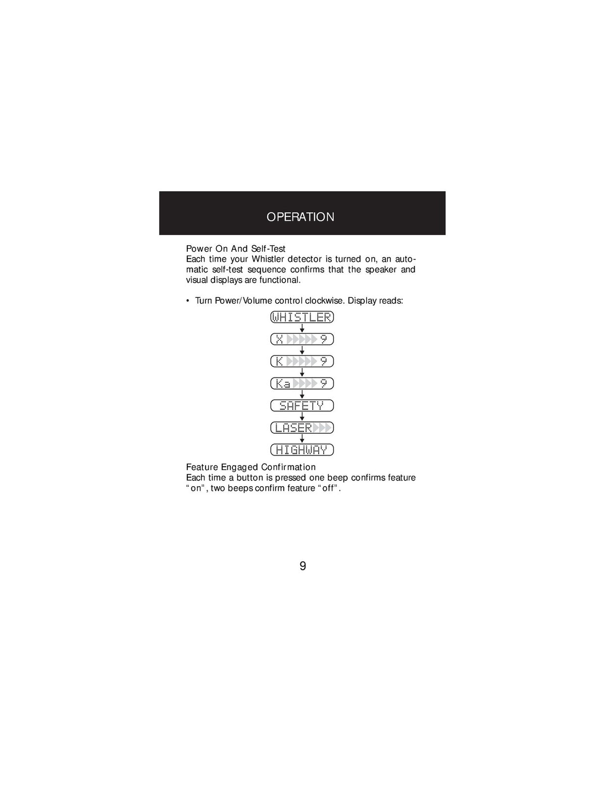 WHISTLER 1650 Series Laser Radar Detector Owners Manual - WIRE BOUND - COVERS