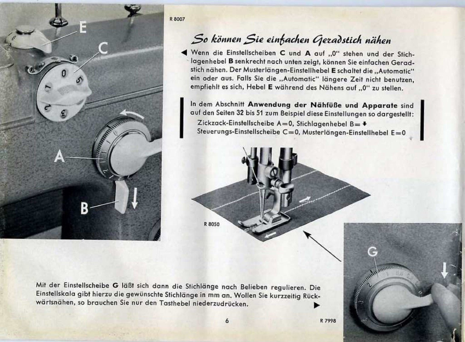 PFAFF 362-261 Automatic Sewing Machine Instruction Manual - WIRE BOUND - COVERS