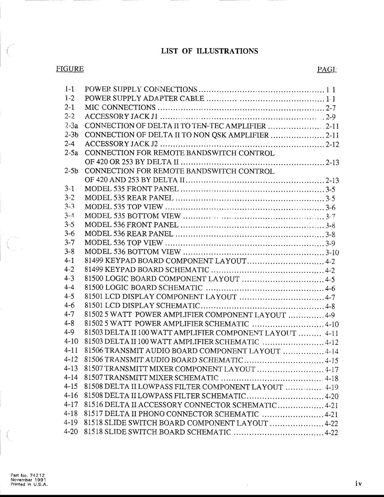 TEN TEC Argonaut II Model 535 Delta II 536 Operators Manual - WIRE BOUND