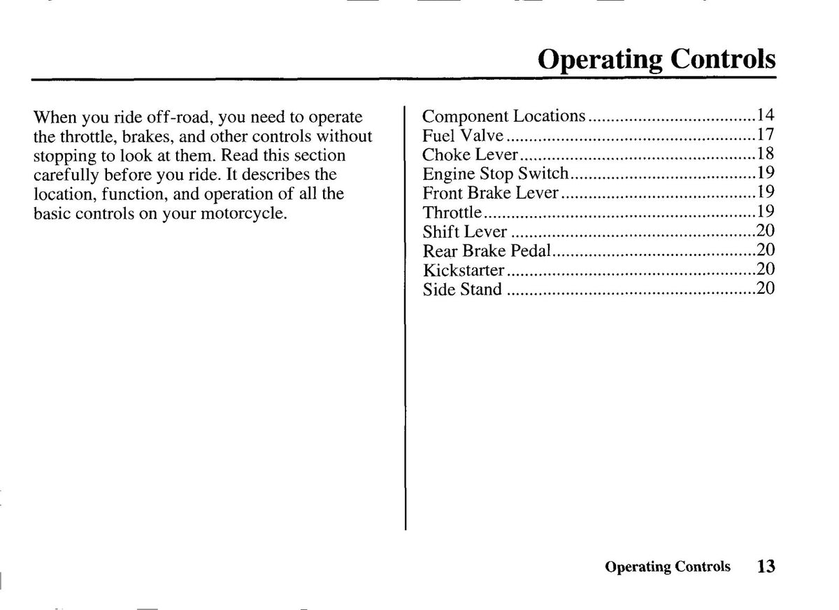 HONDA Z50R Motorcycle Owners Manual 1999 - STEEL WIRE BOUND - PROTECTIVE COVERS