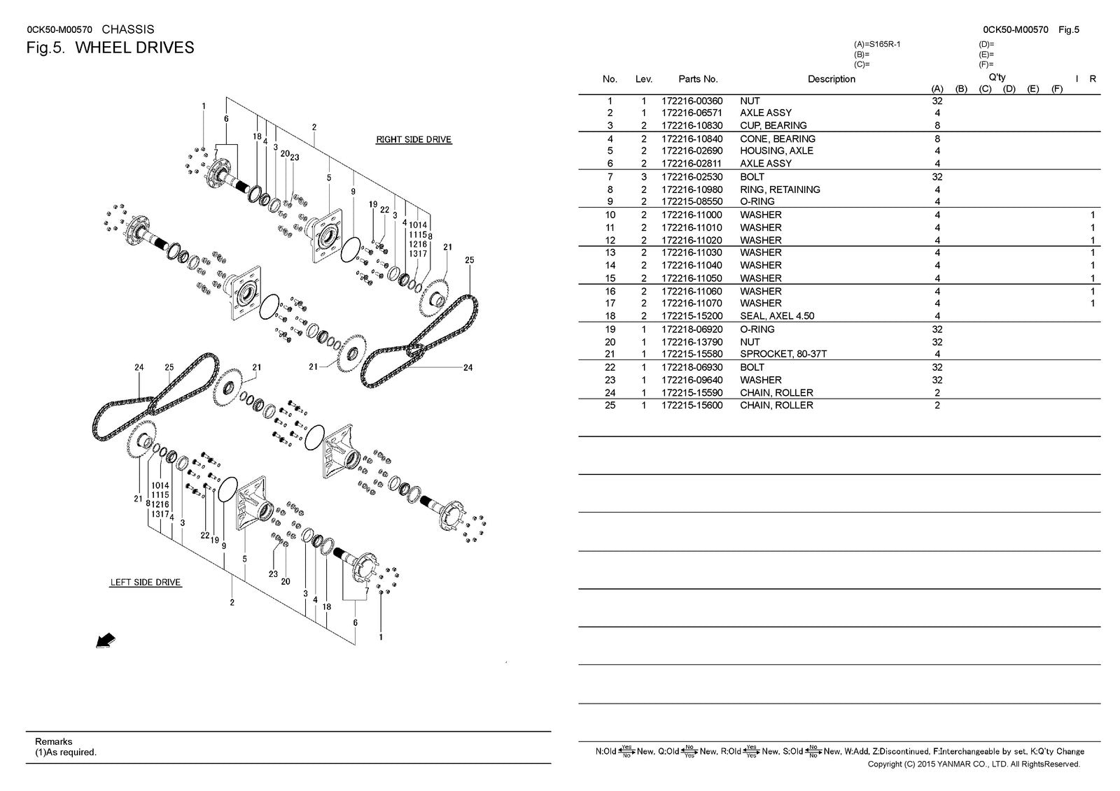 YANMAR S165R-1 Skid Steer Loader Parts Catalog Manual 2016 - WIRE BOUND - COVERS