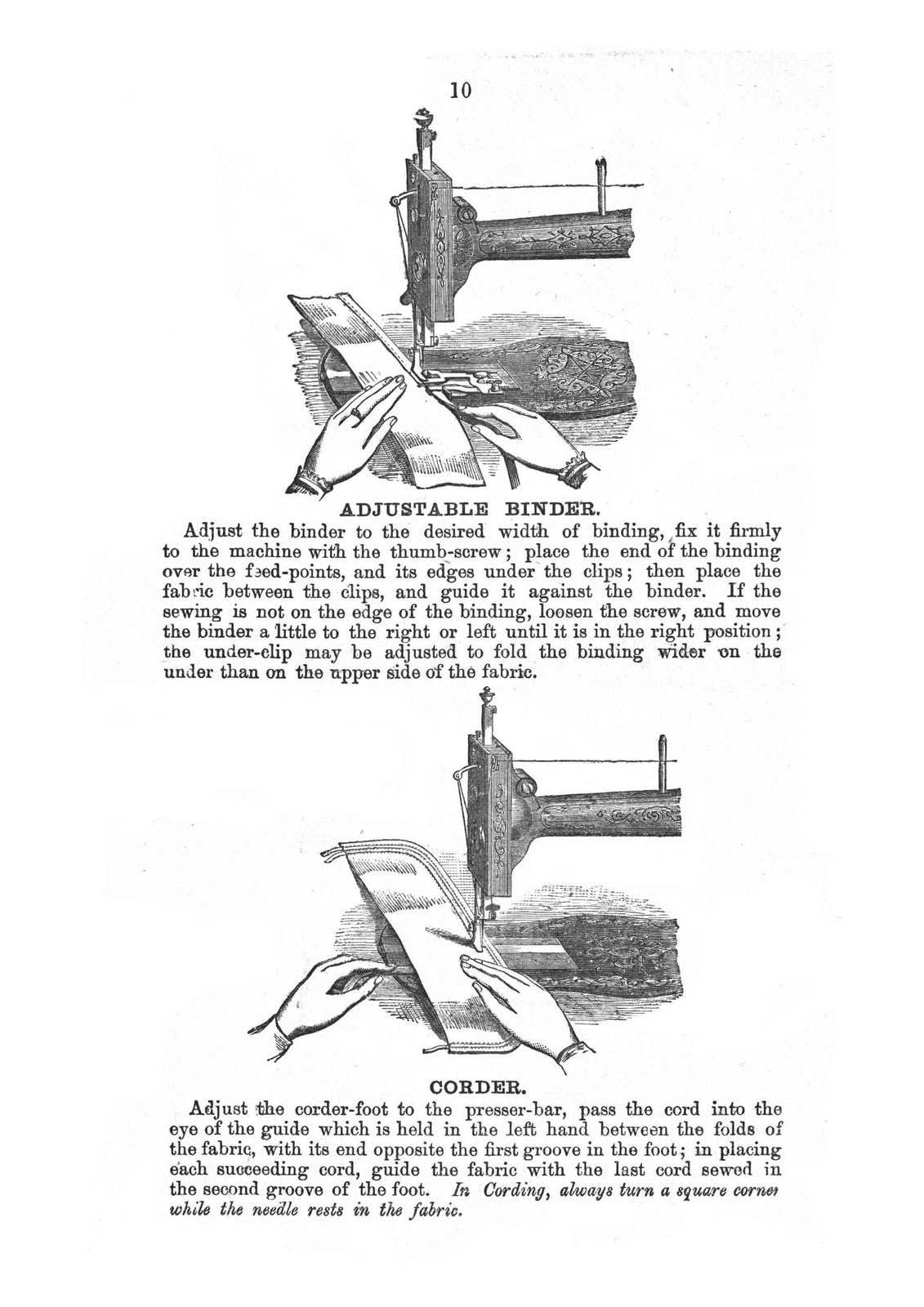 SINGER Medium Sewing Machine Directions For Using Manual - WIRE BOUND - COVERS