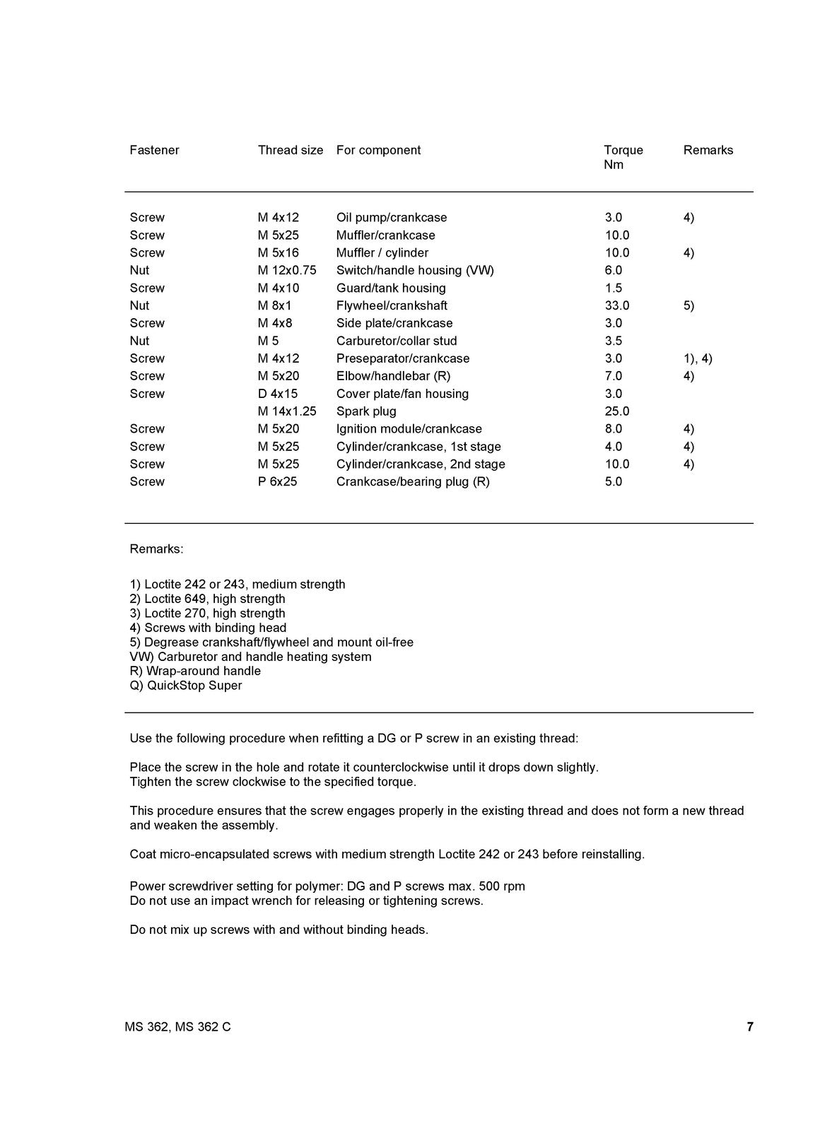 STIHL MS 362 MS 362 C Chainsaw Service Manual 2010 - WIRE BOUND - TOUGH COVERS