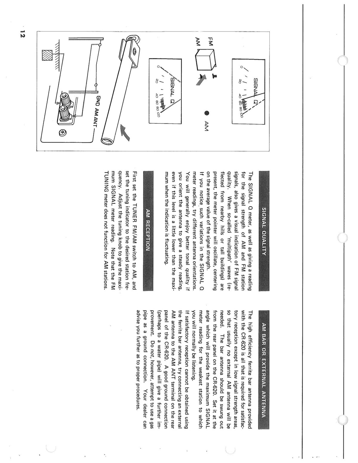 YAMAHA CR-620 Receiver Operators Service Parts Manual BUNDLE - WIRE BOUND