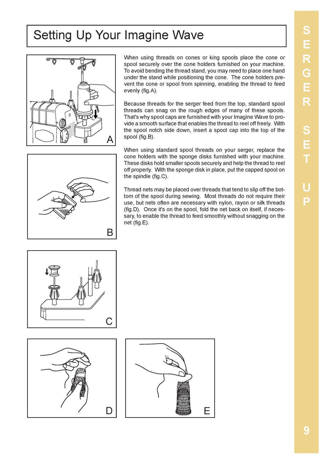 BABY LOCK Imagine Wave BLE3ATW Serger Instruction Manual - WIRE BOUND - COVERS