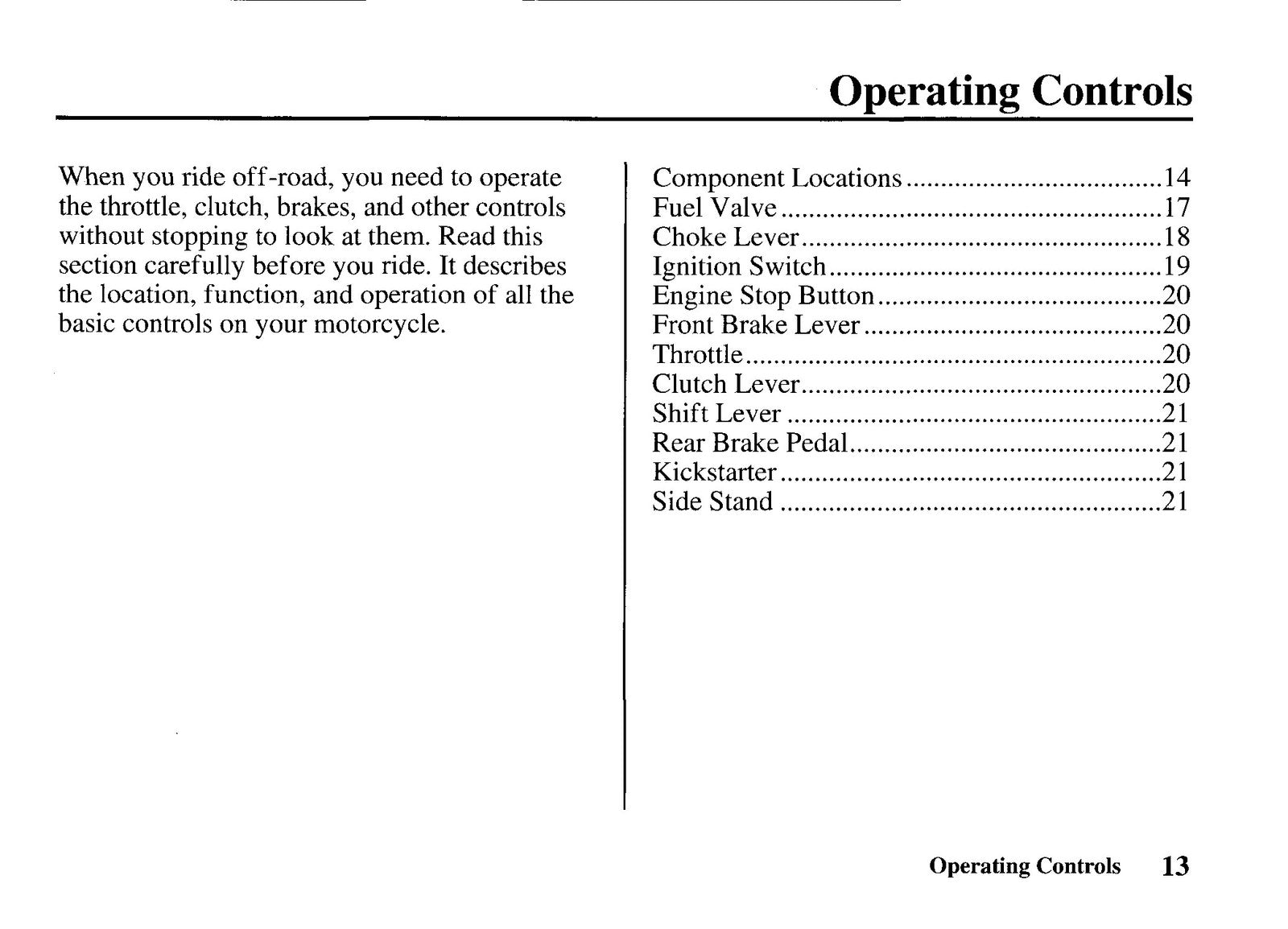 HONDA CRF100F Motorcycle Owners Manual 2005 - STEEL WIRE BOUND - TOUGH COVERS