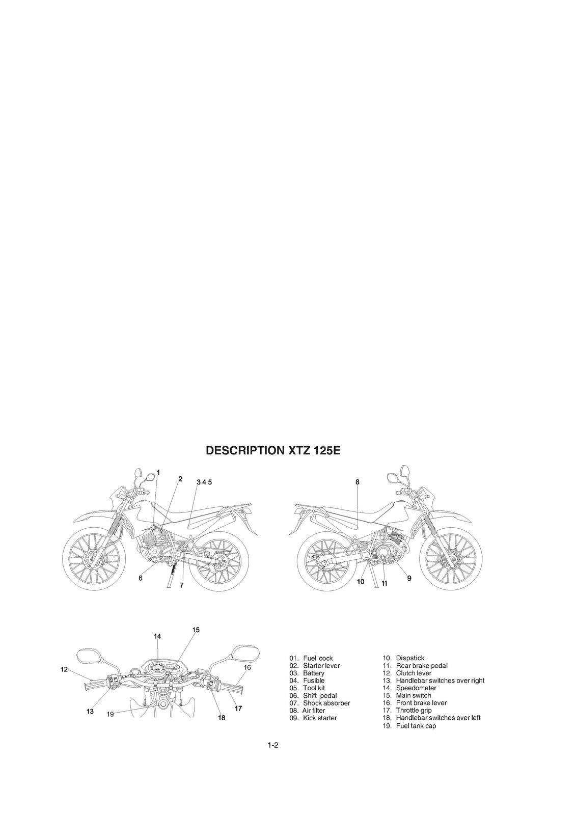 YAMAHA XTZ 125K 125E Motorcycle Owners Manual 2005 - WIRE BOUND - TOUGH COVERS