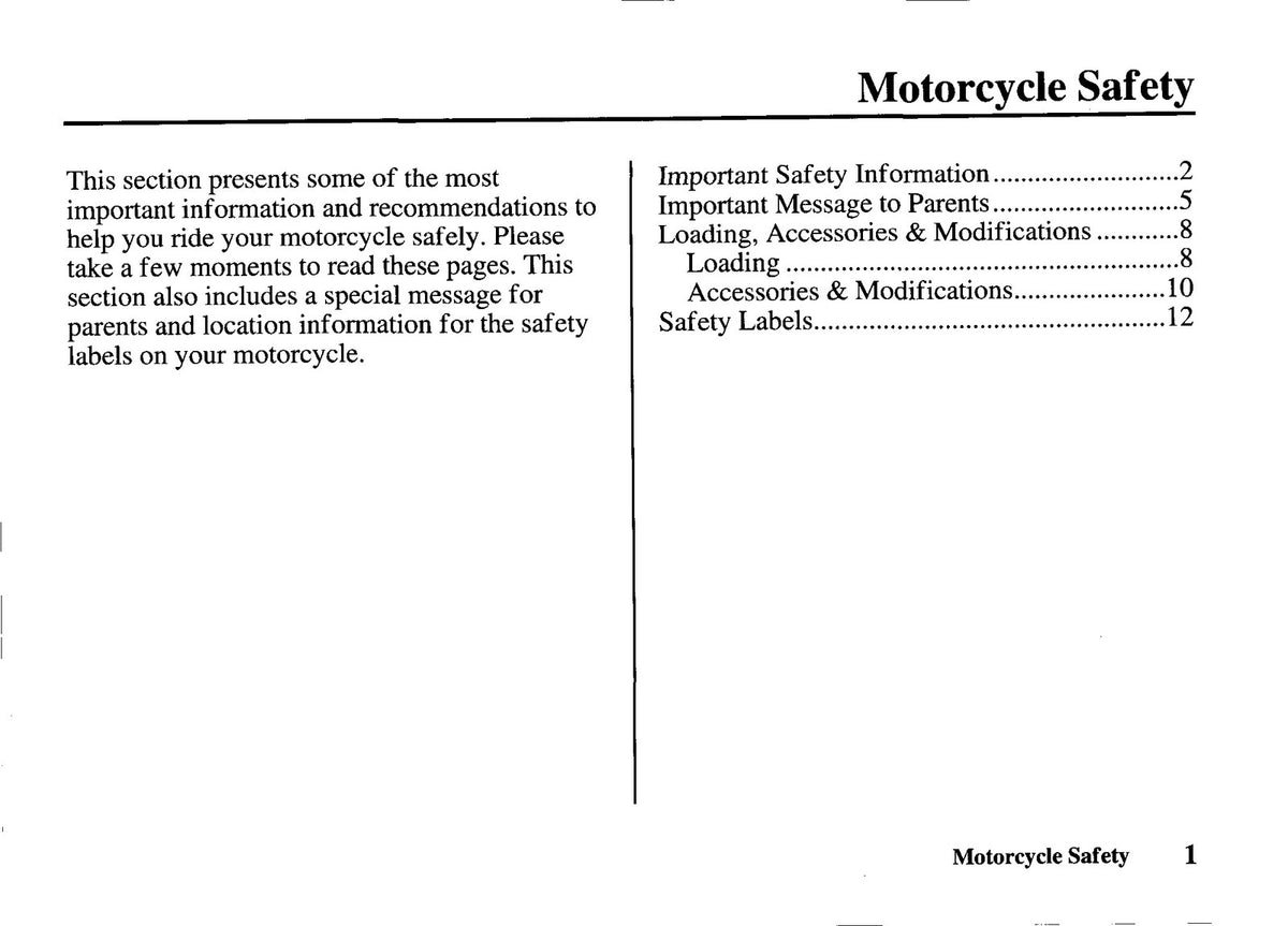 HONDA XR80R Owners Manual 1997 - STEEL WIRE BOUND - PROTECTIVE COVERS