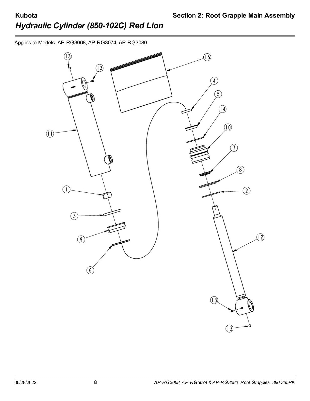 LAND PRIDE RG30 Series Root Grapples Parts Manual 2022 - WIRE BOUND - COVERS