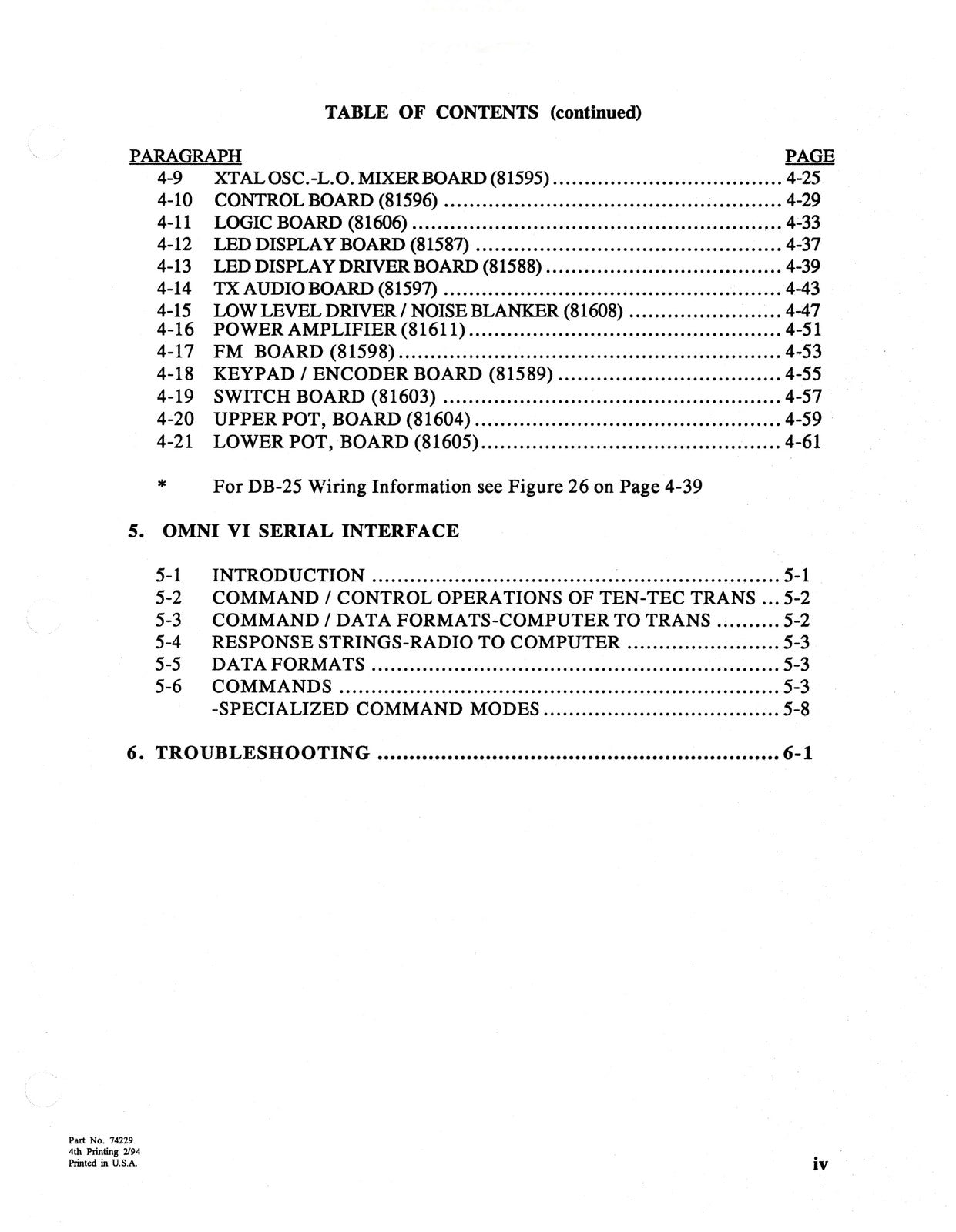 TEN TEC OMNI 6 Model 563 HF Transceiver Operator Manual, BOUND, COVERS, FOLDOUTS