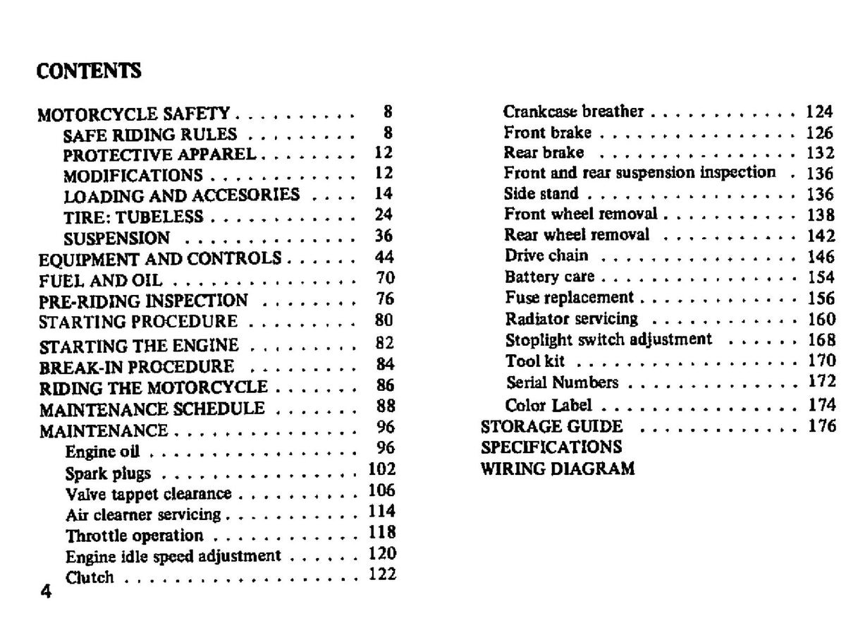 HONDA VT250-FII Owners Manual 1983 - BOUND - COVERS - XL FOLDOUT PAGES