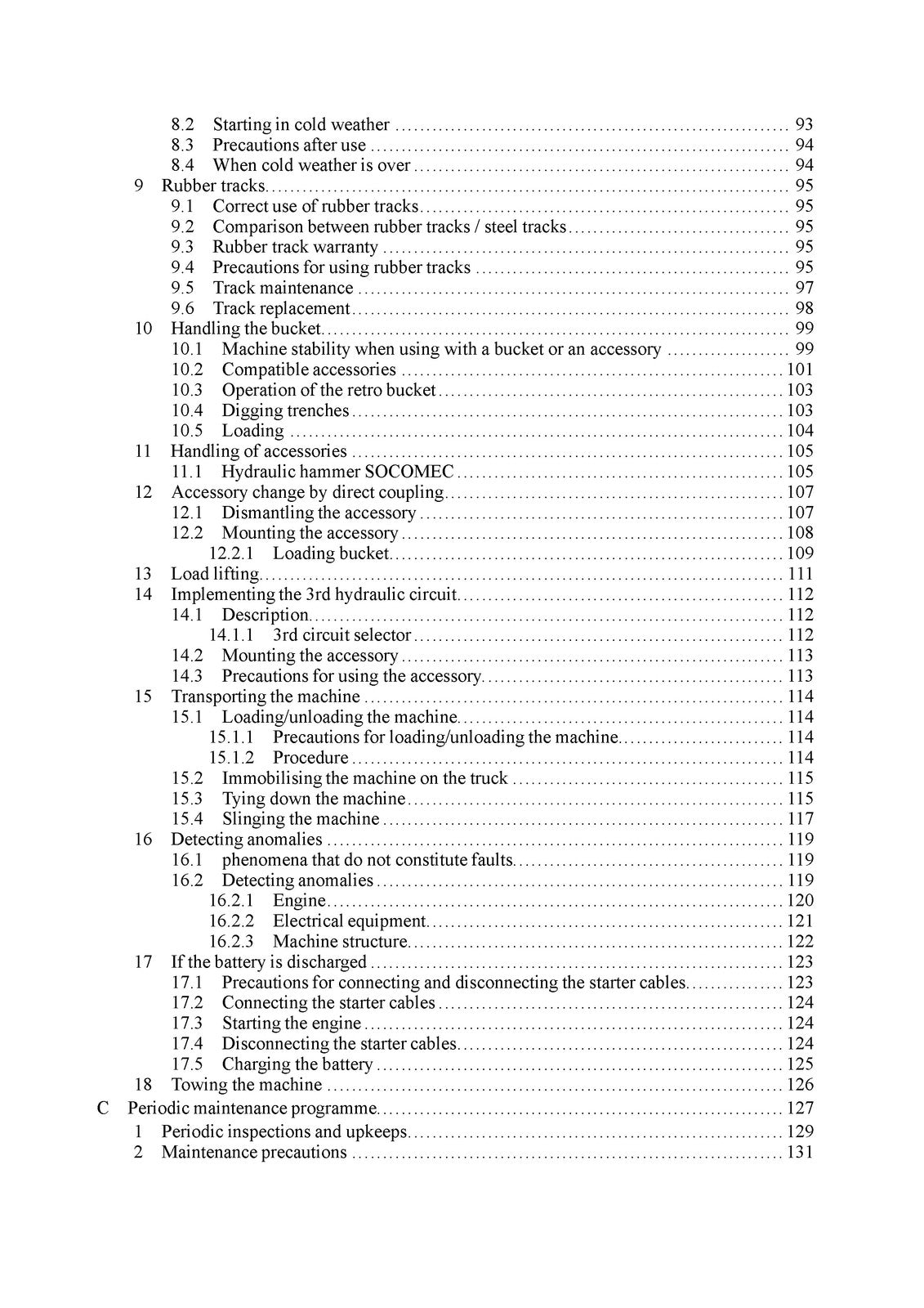 YANMAR SV26 Mini Excavator Operation and Maintenance Manual - WIRE BOUND