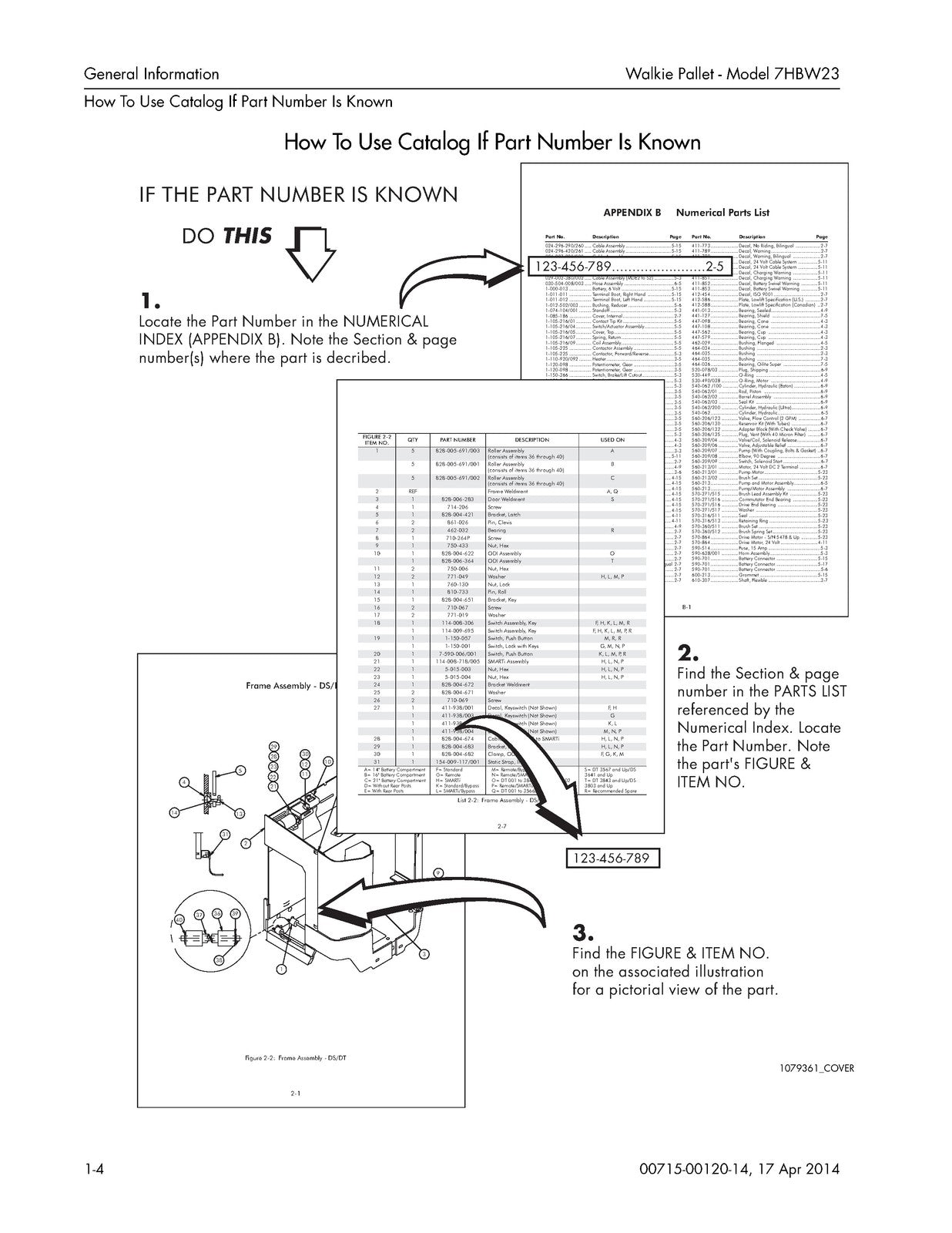 TOYOTA 7HBW23 Walkie Pallet Truck Parts Catalog Manual SN 24501 Up 2014 - BOUND