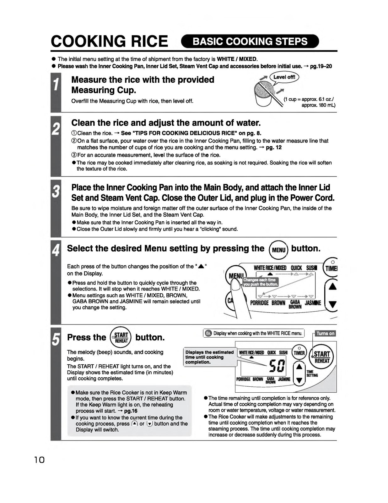 ZOJIRUSHI NS-LHC05 Micom Rice Cooker  Warmer Operating Instructions Manual