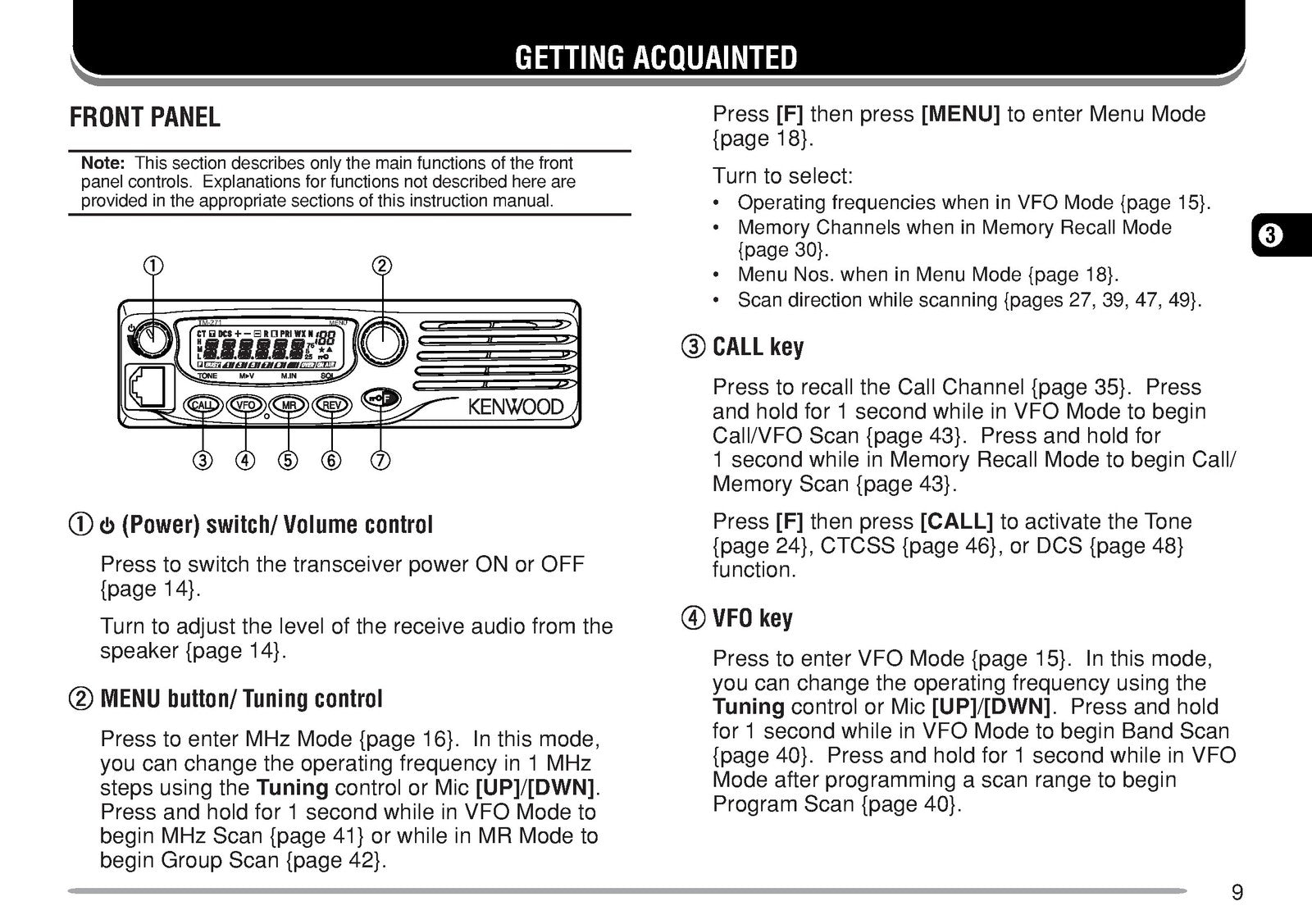 KENWOOD TM-271A TM-271E VHF FM Transceiver Instruction Manual - WIRE BOUND
