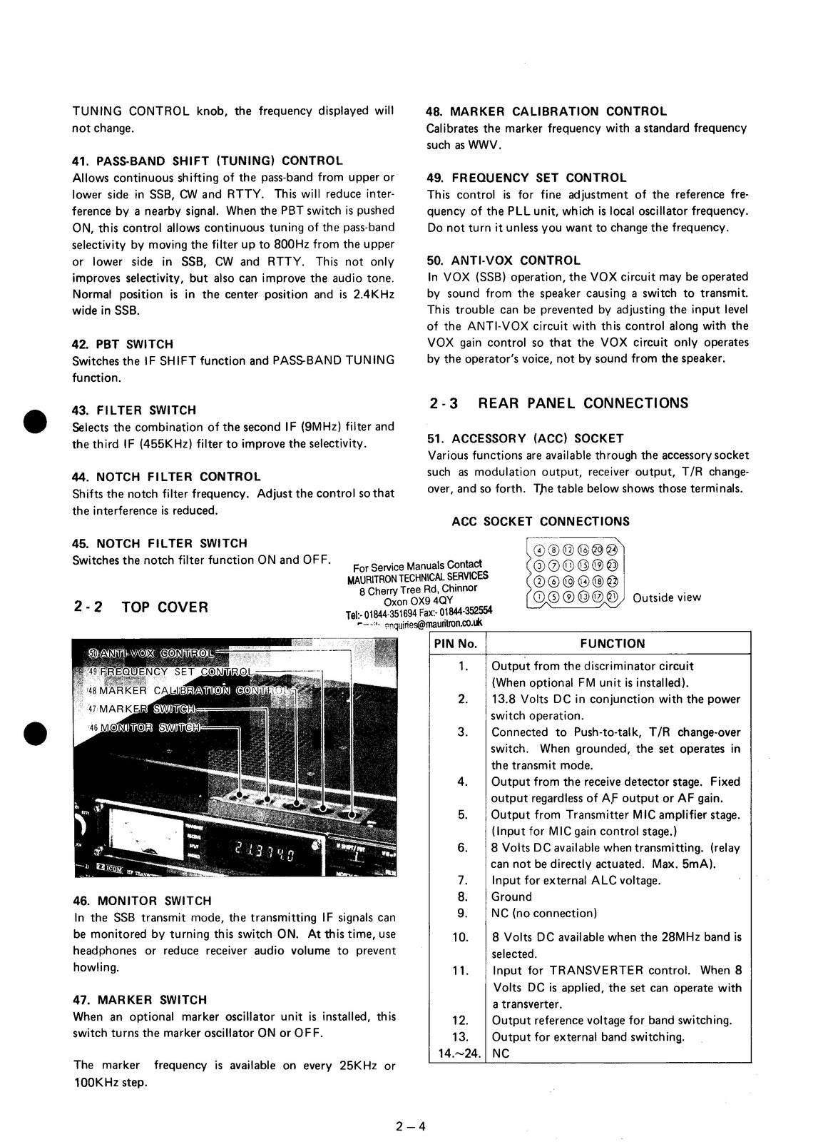 ICOM IC-740 HF Transceiver Instruction Manual - STEEL WIRE BOUND - TOUGH COVERS