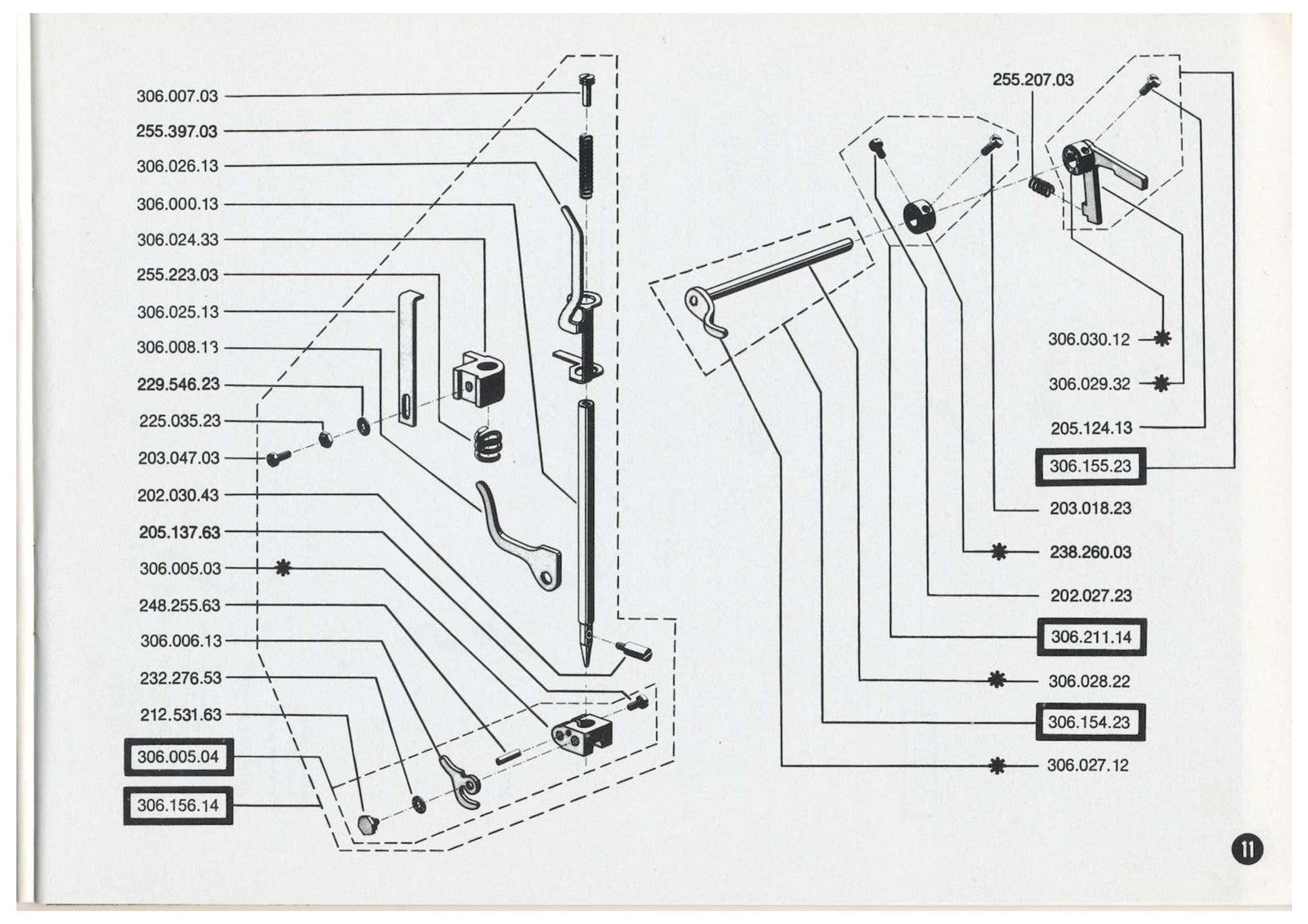 BERNINA 807 808 809 Sewing Machine Illustrated Parts Manual - WIRE BOUND