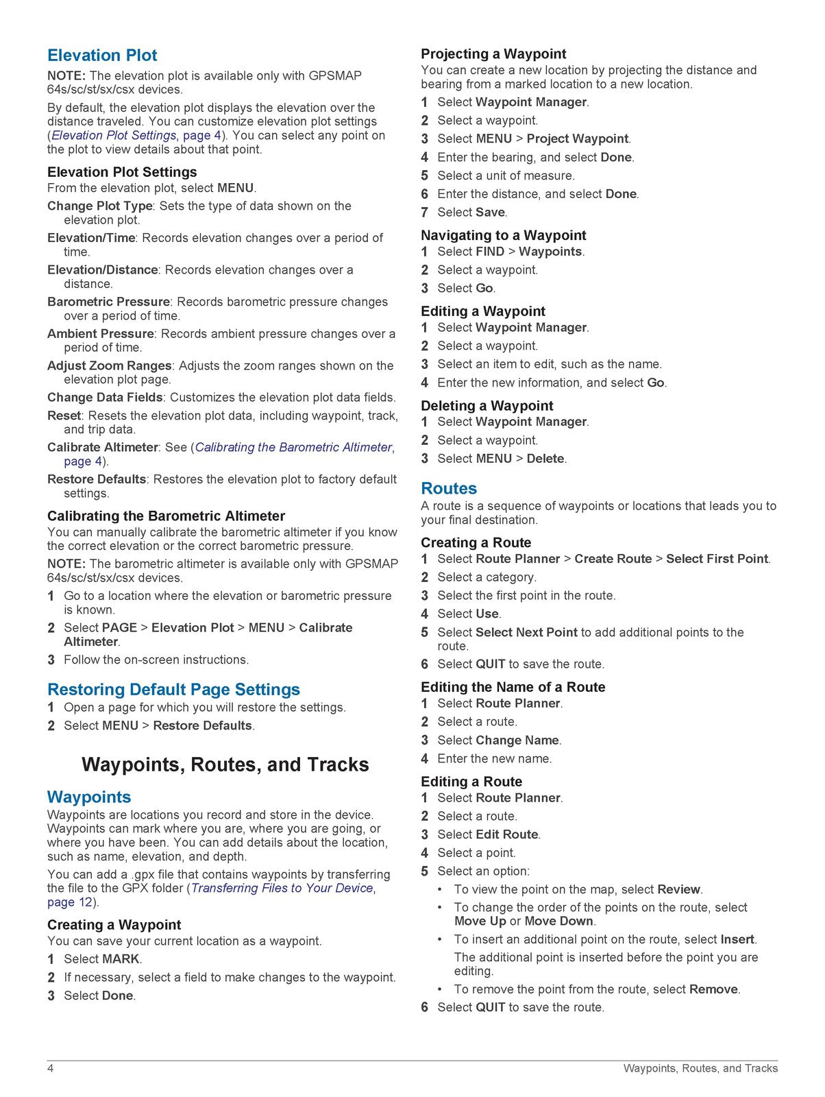 GARMIN GPSMAP 64 Series 64X Series Owners Manual - WIRE BOUND - TOUGH COVERS