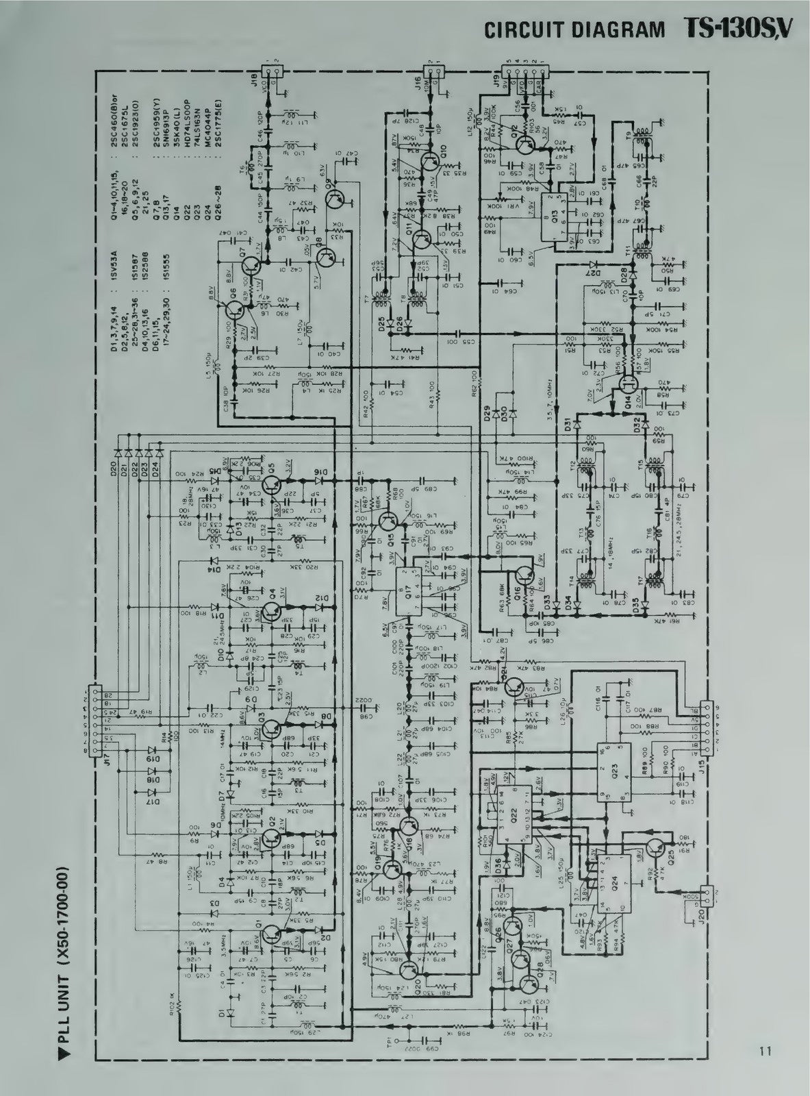 KENWOOD TS-130S TS-130V VFO-120 AT-130 HF SSB Transceiver Service Manual
