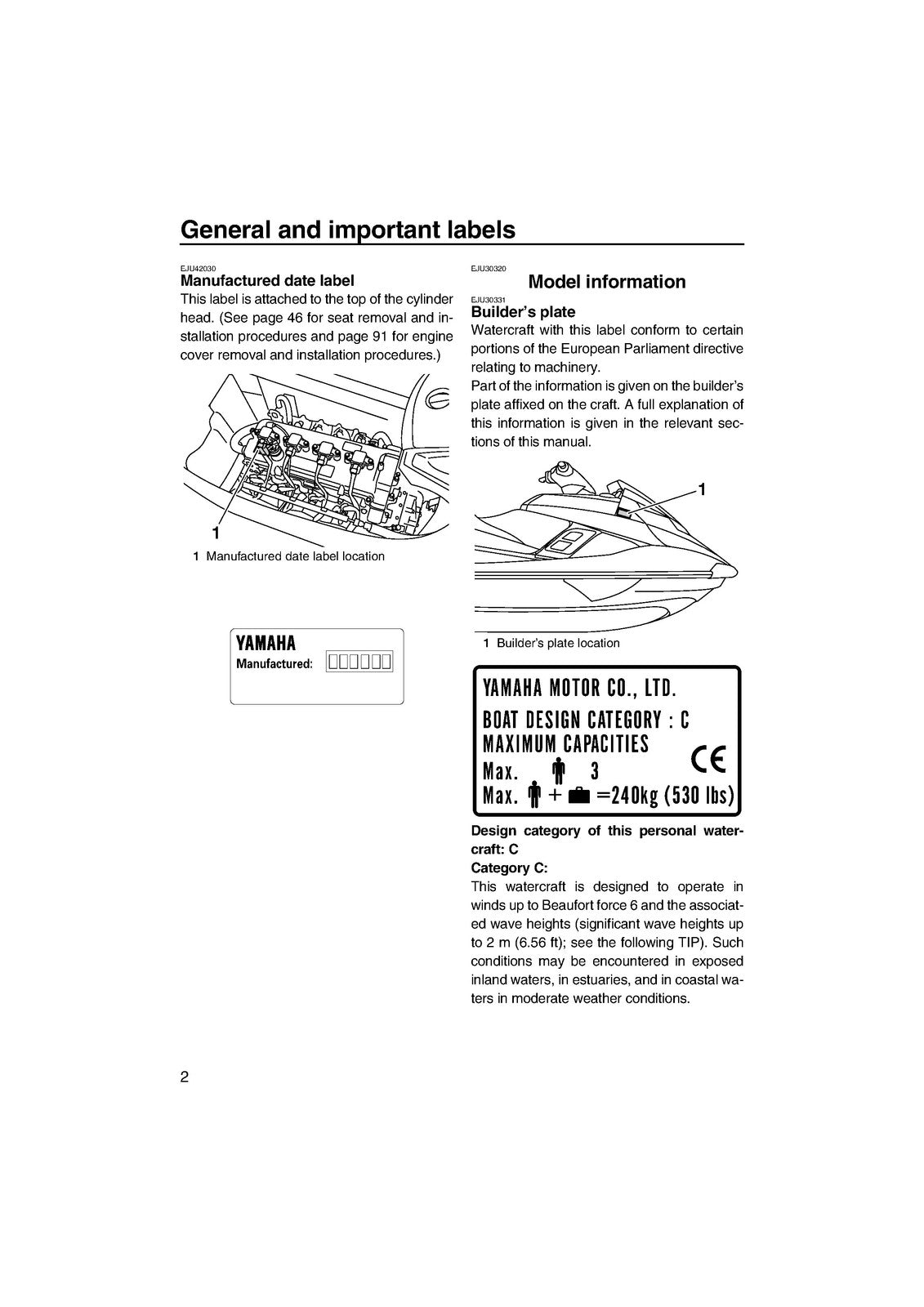 YAMAHA WaveRunner FX HO FX Cruiser HO Owners Operators Manual 2012 - WIRE BOUND