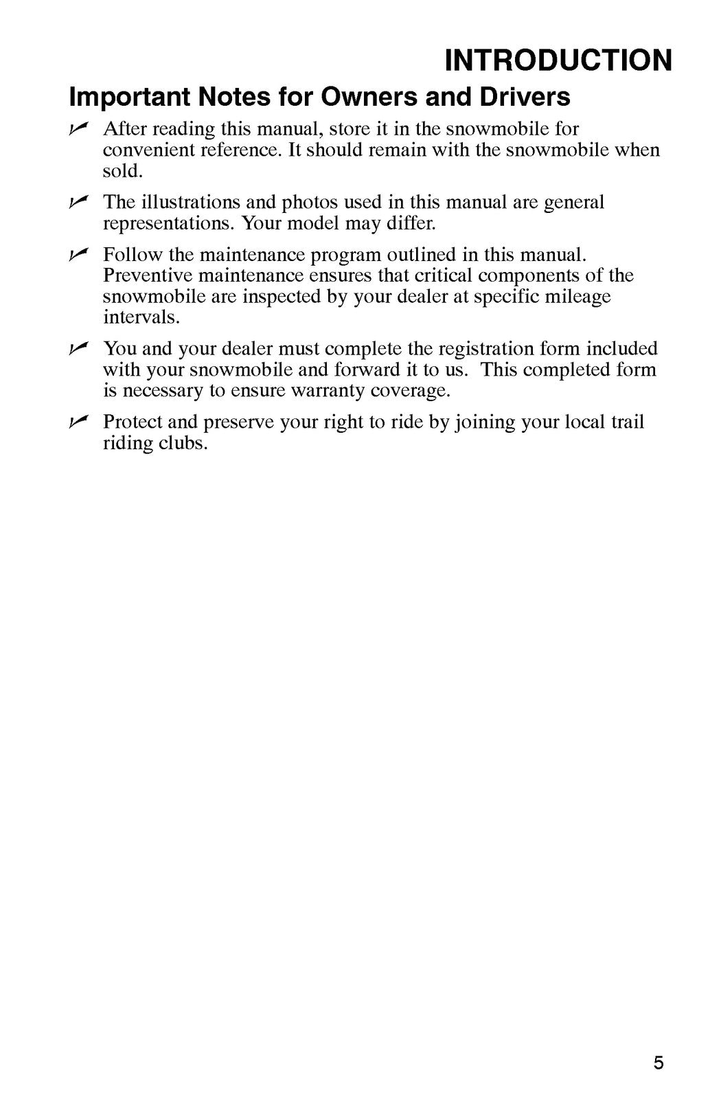 POLARIS 2004 Edge 121 Track Snowmobile Owners Manual - WIRE BOUND - TOUGH COVERS