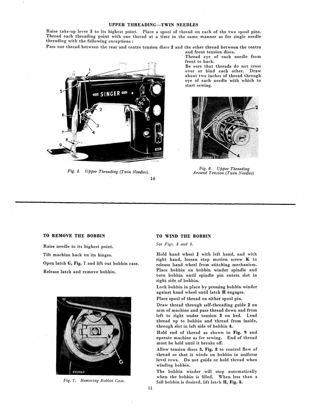 SINGER 306K 306W Sewing Machine Manual - STEEL WIRE BOUND - TOUGH COVERS