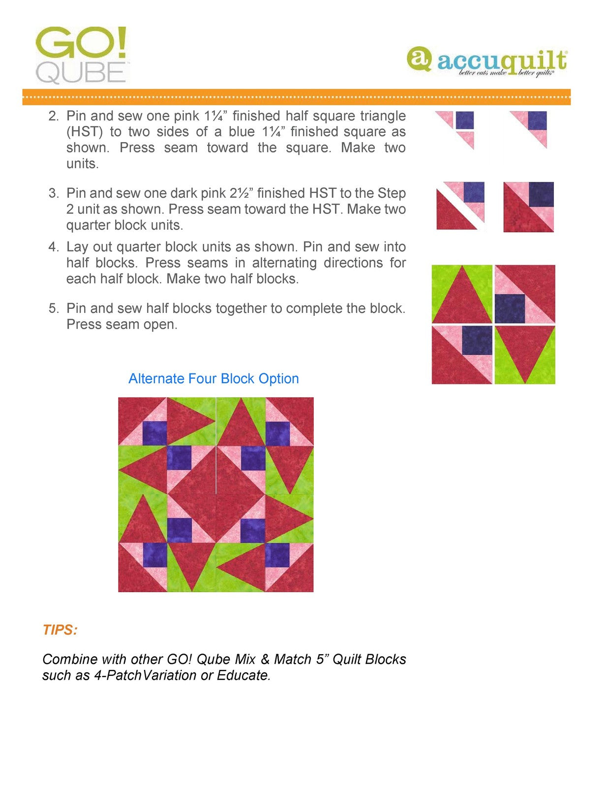 ACCUQUILT Go Qube 5" Angles - STEEL WIRE BOUND - PROTECTIVE COVERS