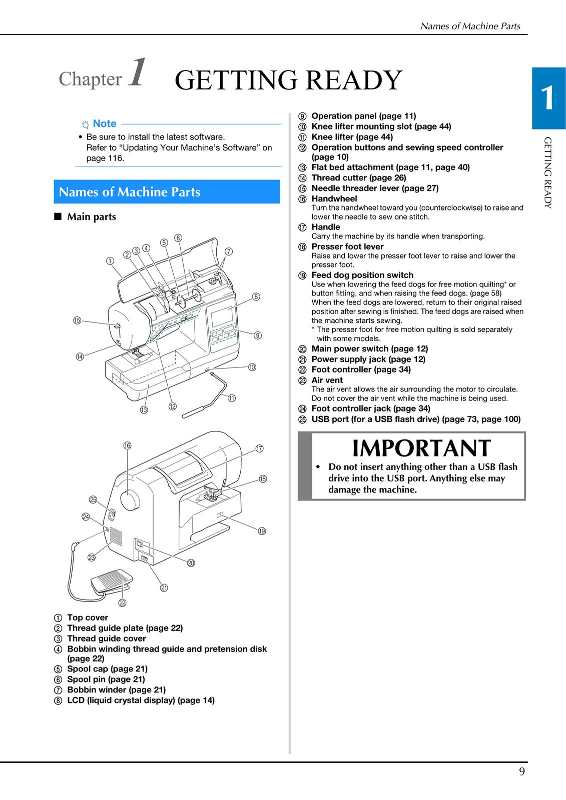 BROTHER SE2000 Sewing And Embroidery Machine Operation Manual - WIRE BOUND