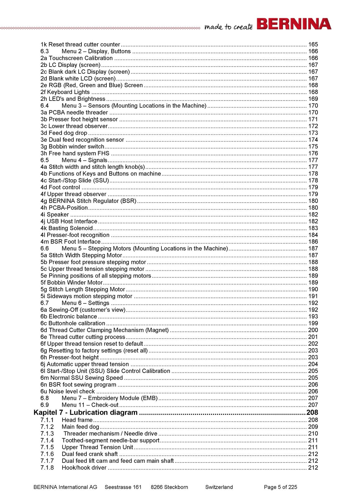 BERNINA 7 Series 790 Service Maintenance Manual - WIRE BOUND - TOUGH COVERS