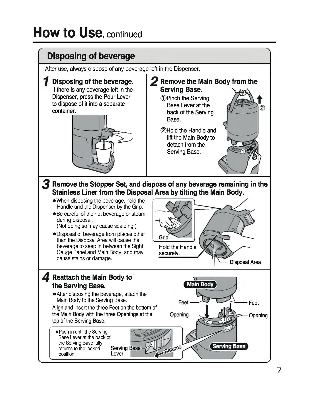 ZOJIRUSHI SY-BA60 60N Thermal Gravity Pot Operating Instructions Manual - BOUND
