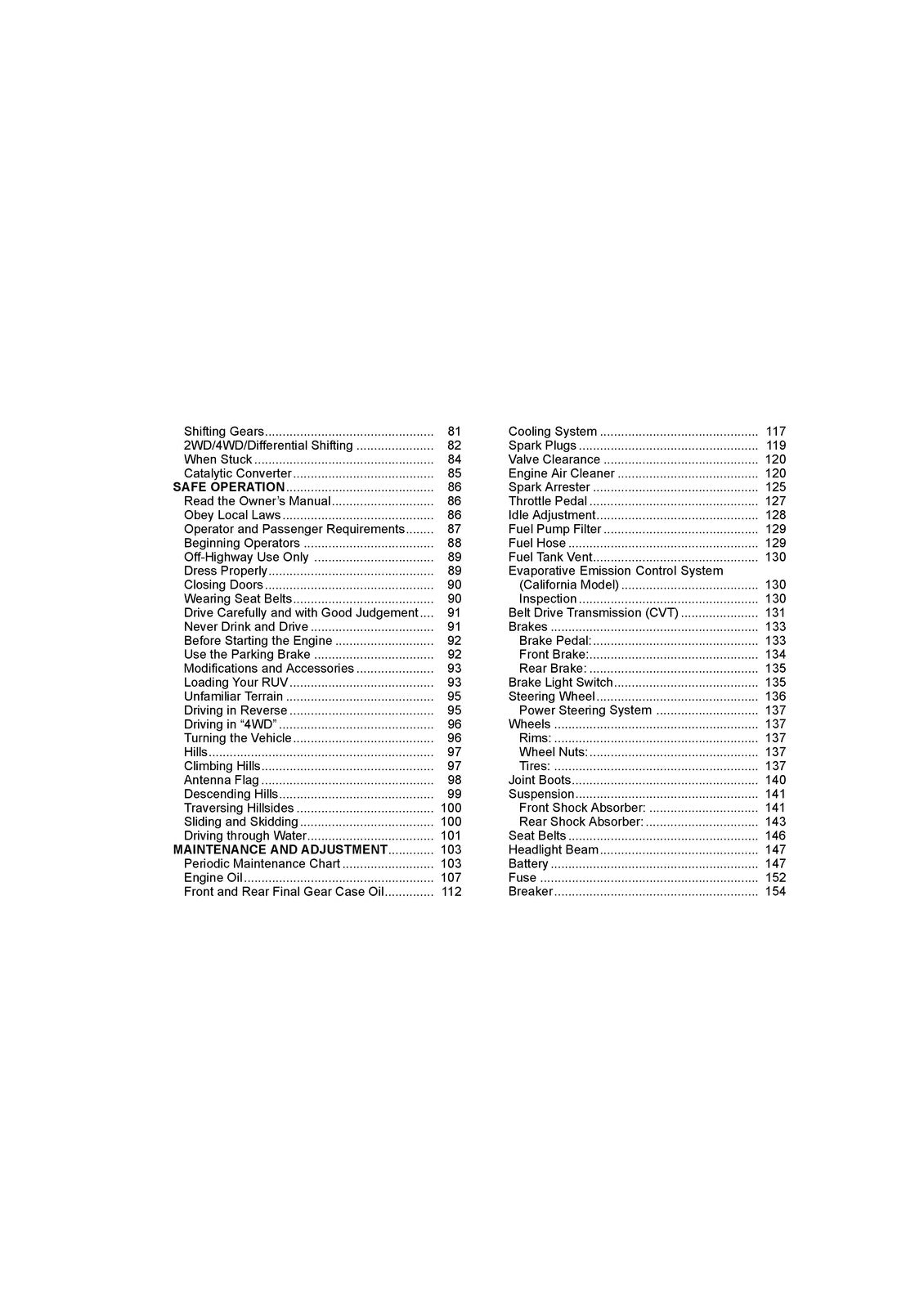 KAWASAKI Teryx Camo Owners Manual 2018 - STEEL WIRE BOUND - PROTECTIVE COVERS
