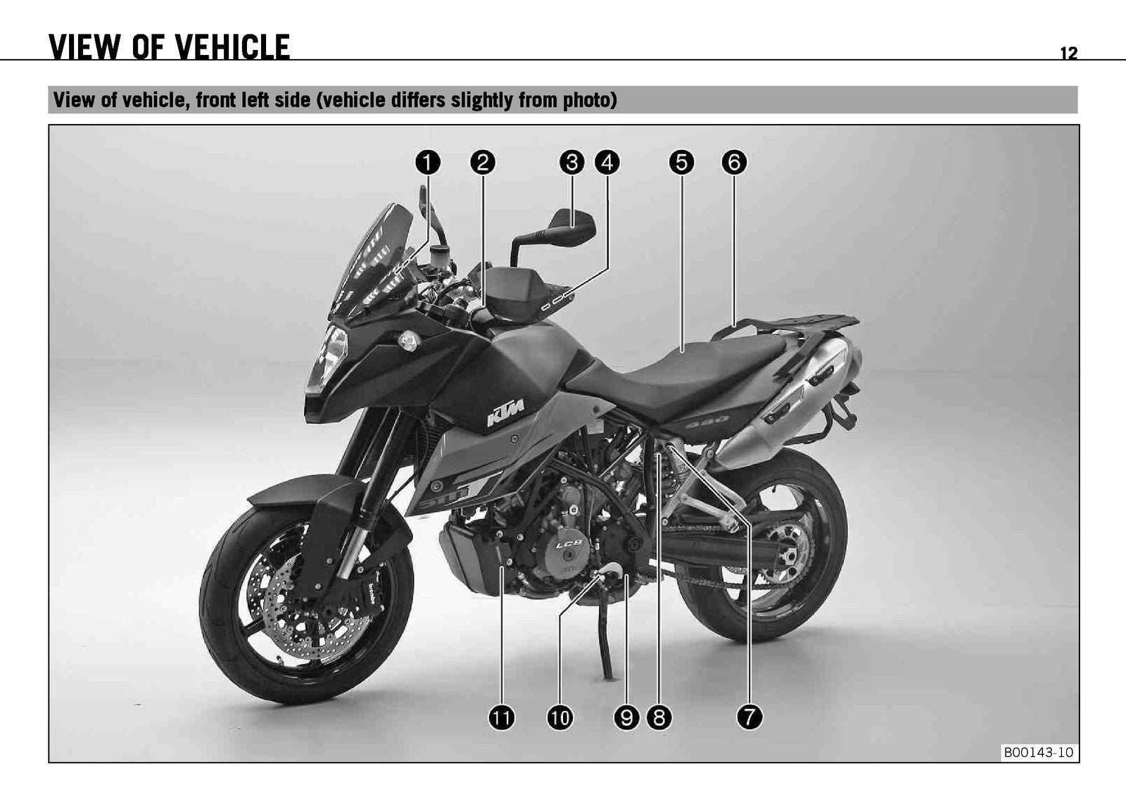 KTM 990 Supermoto R T EU FR AUS UK Owners Manual 2010 - WIRE BOUND - COVERS
