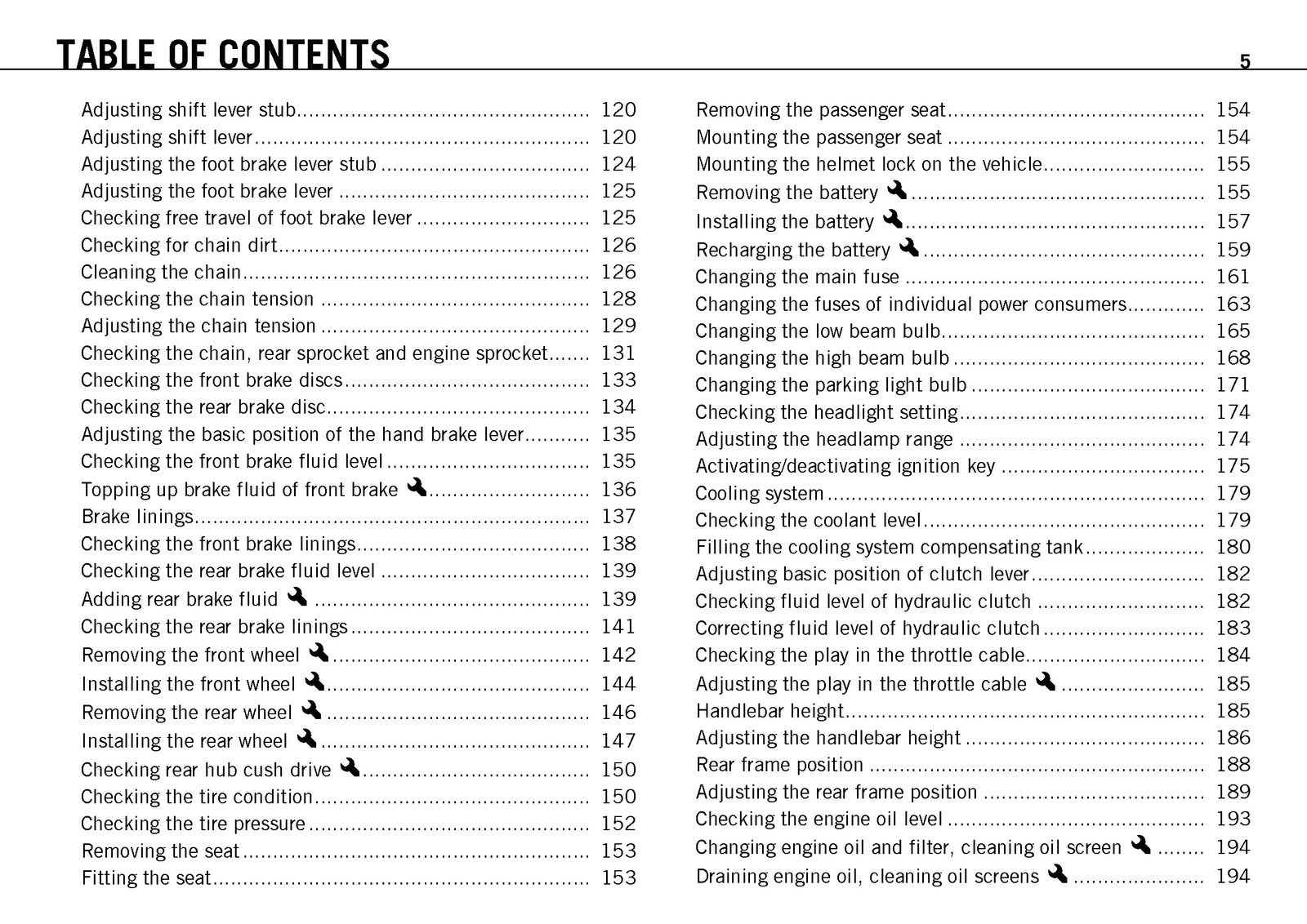 KTM 1190 RC8 EU UK AUS FR JP Owners Manual 2010 - WIRE BOUND - TOUGH COVERS