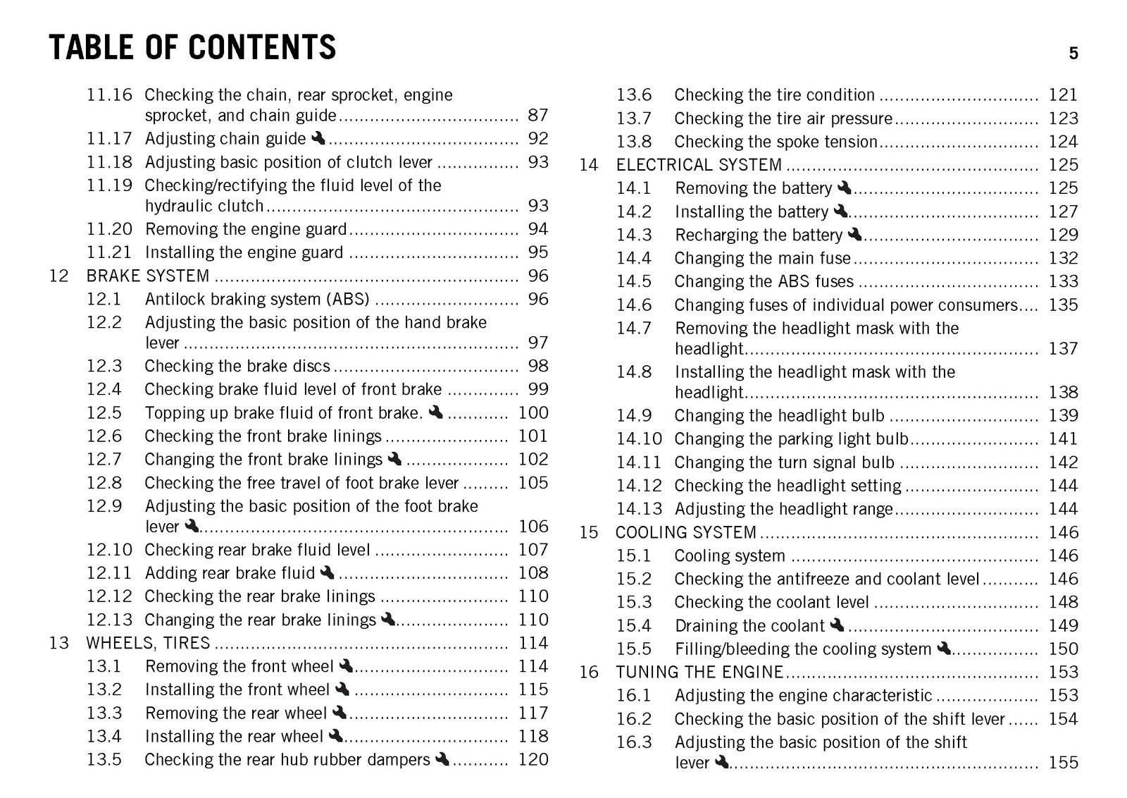 KTM 690 Enduro R ABS Owners Manual 2016 - STEEL WIRE BOUND - PROTECTIVE COVERS