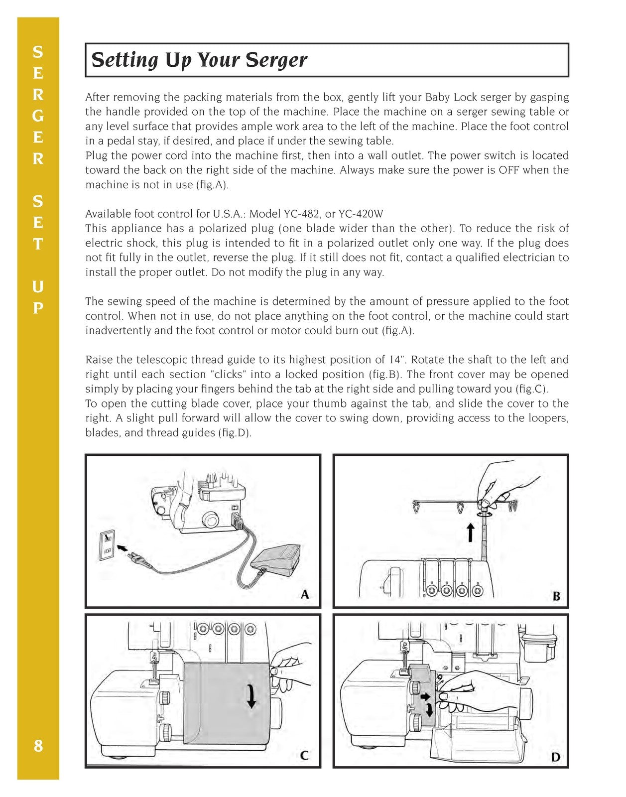 BABY LOCK Eclipse DX BLE1DX-2 Serger Instruction Manual - WIRE BOUND - COVERS