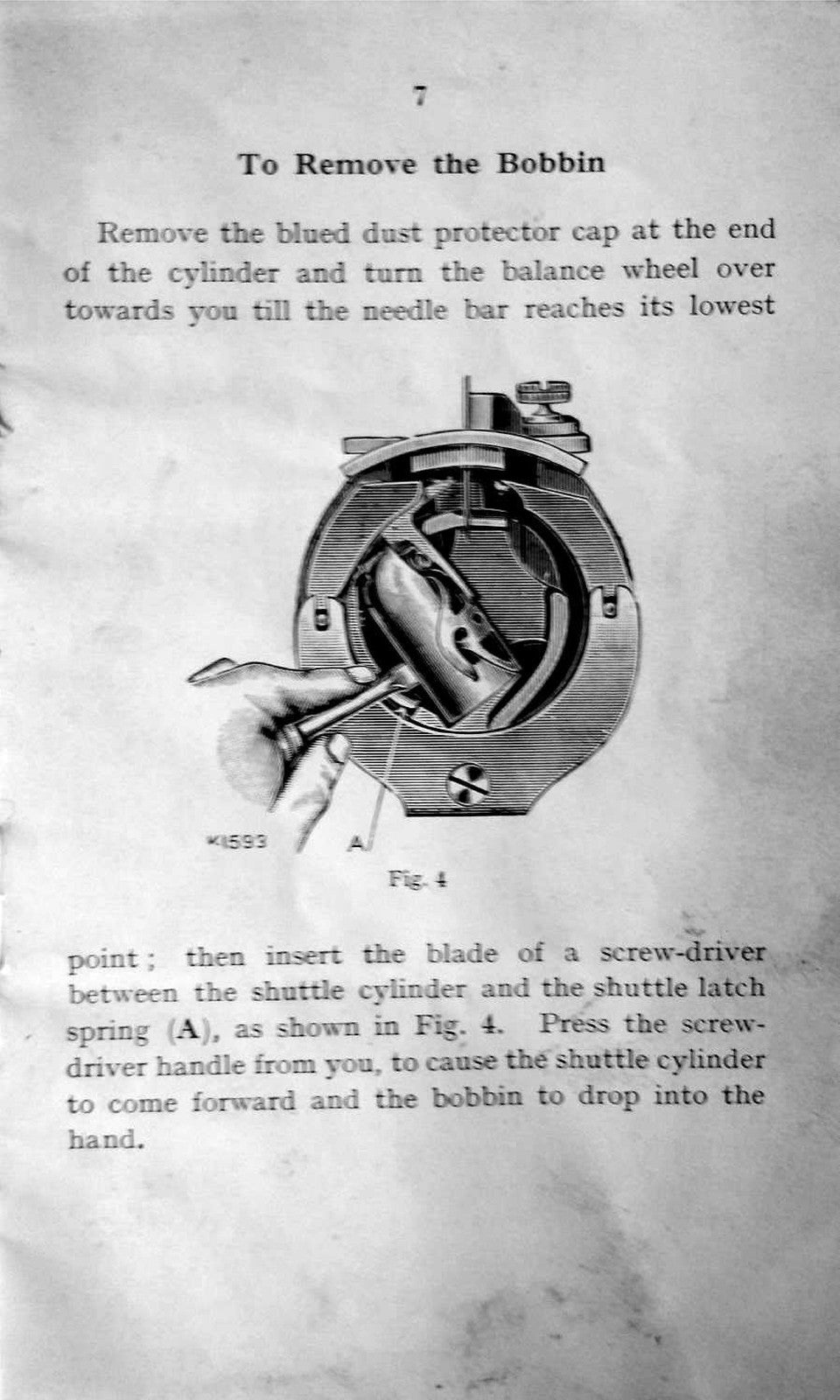 SINGER 45K Cylinder Bed Sewing Machine Instructions Manual - WIRE BOUND - COVERS