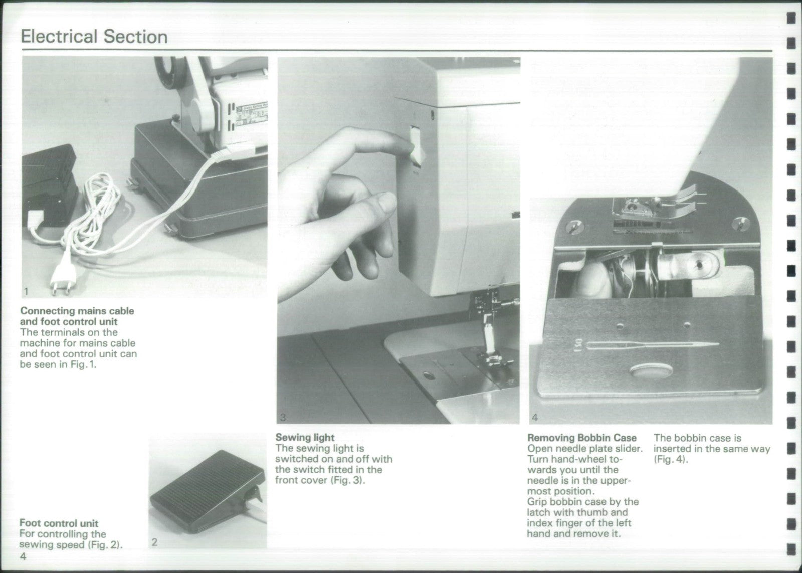 BERNINA 940 950 Favorit Industrial Instruction Manual - WIRE BOUND - COVERS
