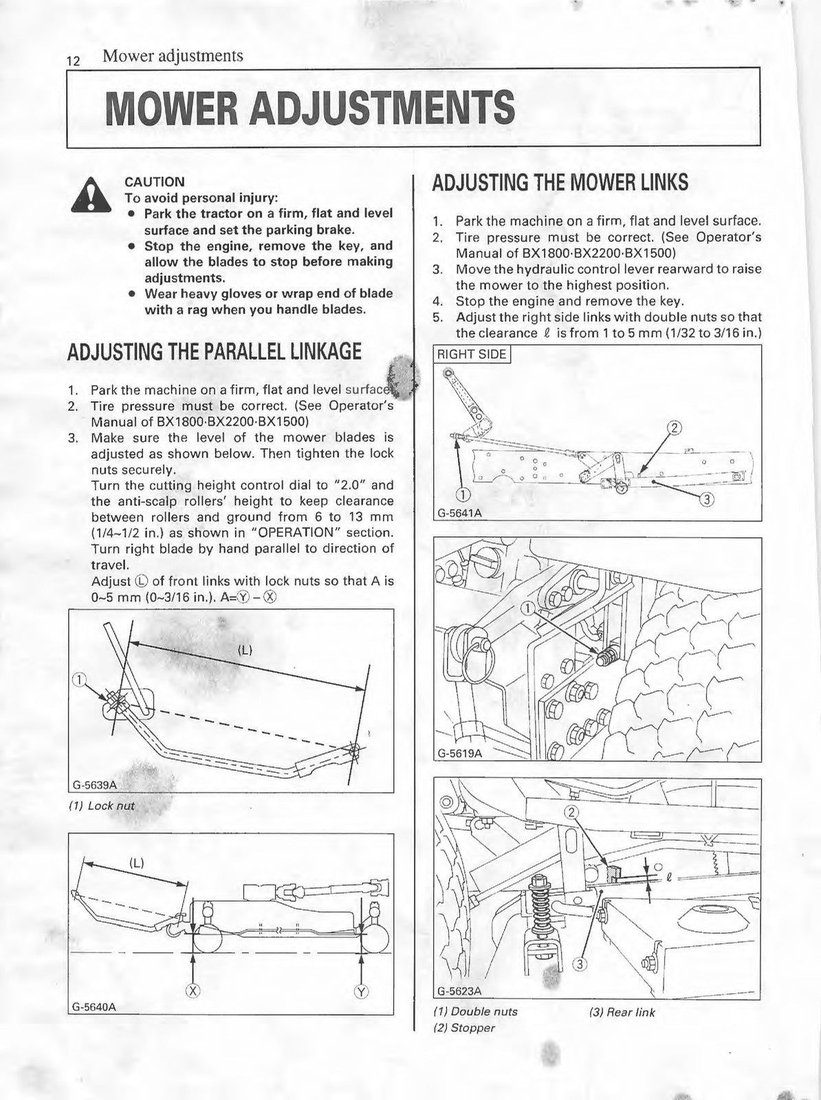 KUBOTA RCK48-15BX RCK54-15BX  More Rotary Mower Operators Manual - WIRE BOUND
